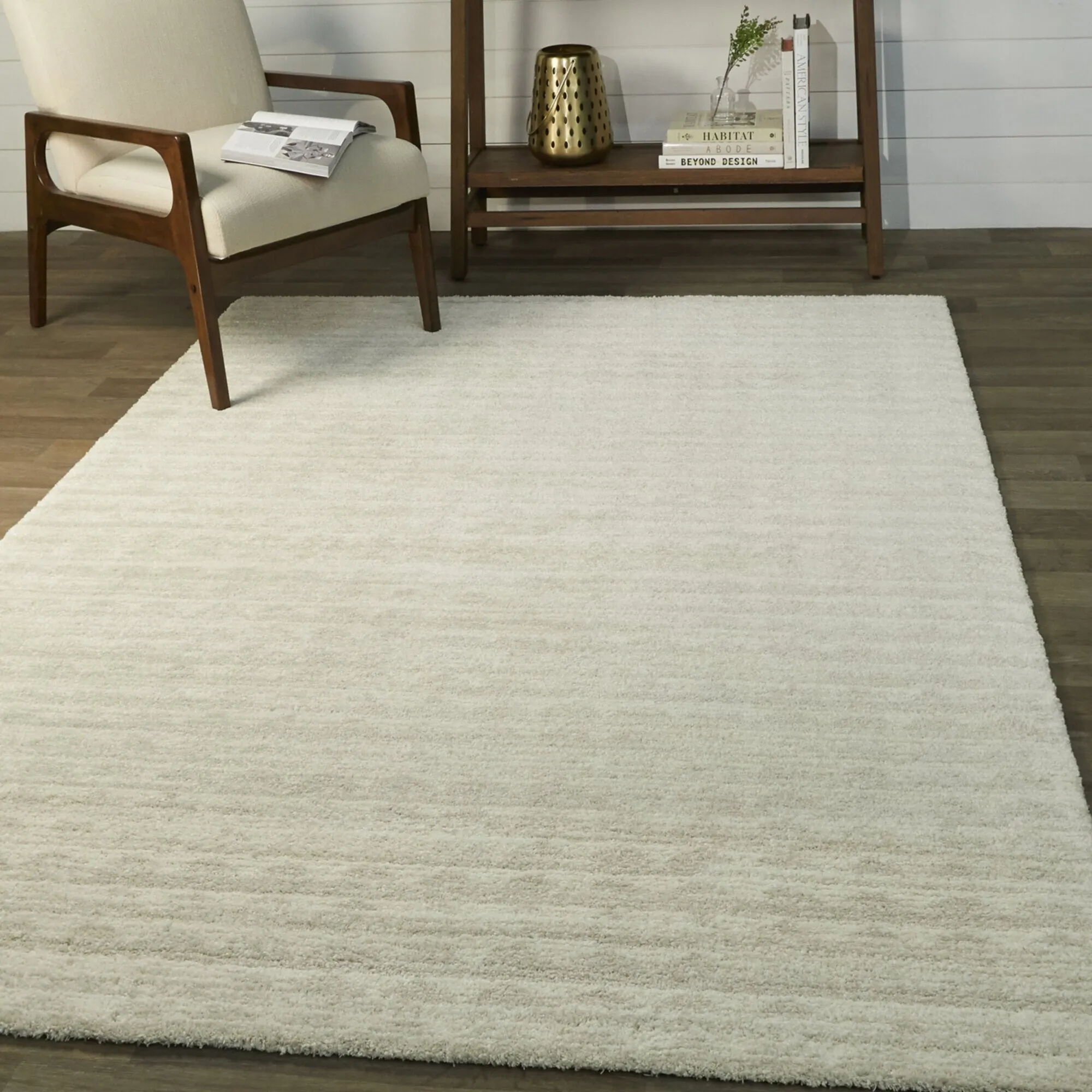 Sawyer Geometric Wave Pattern Modern Plush Area Rug