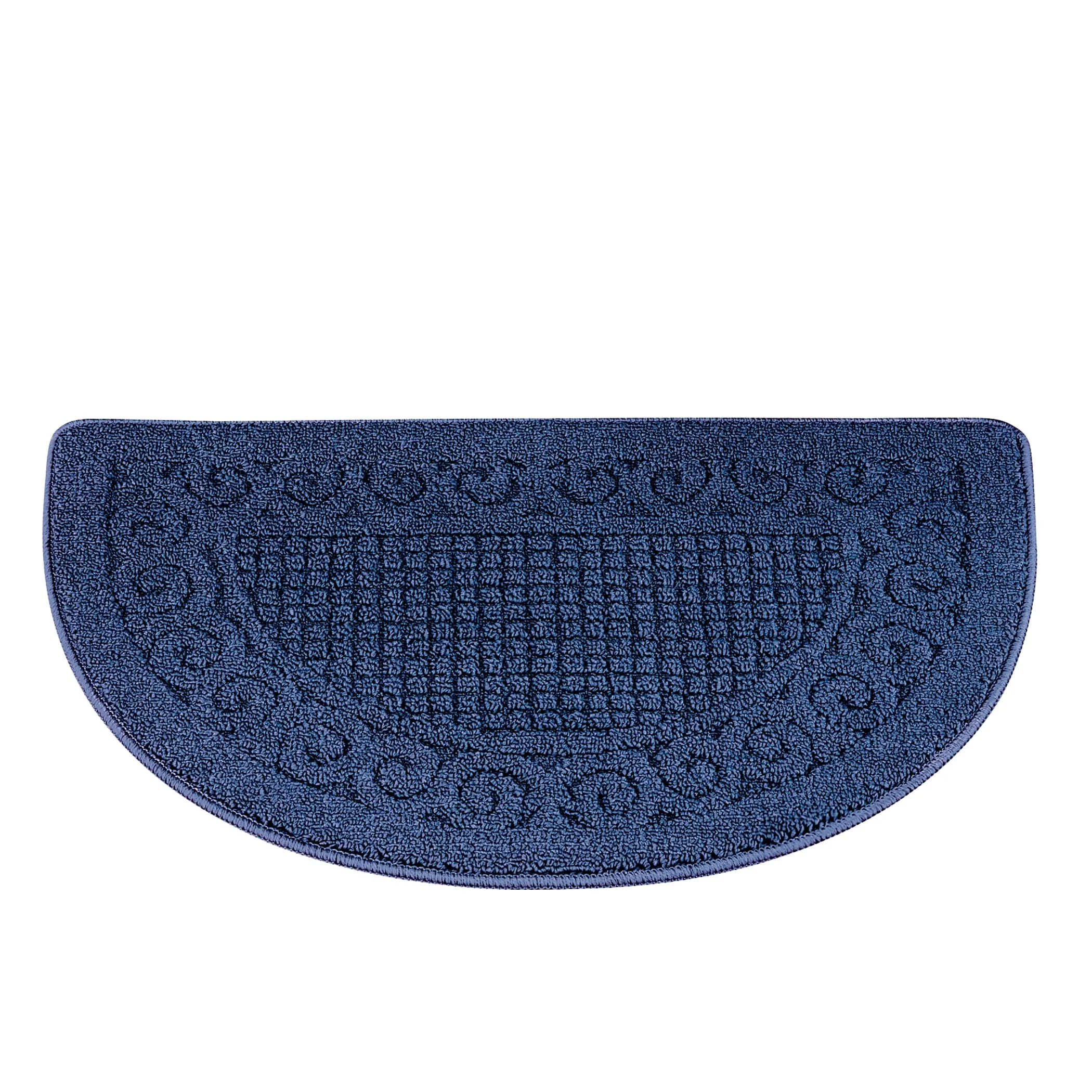 Scroll Border Berber Tufted Skid-Resistant Accent Slice Rug
