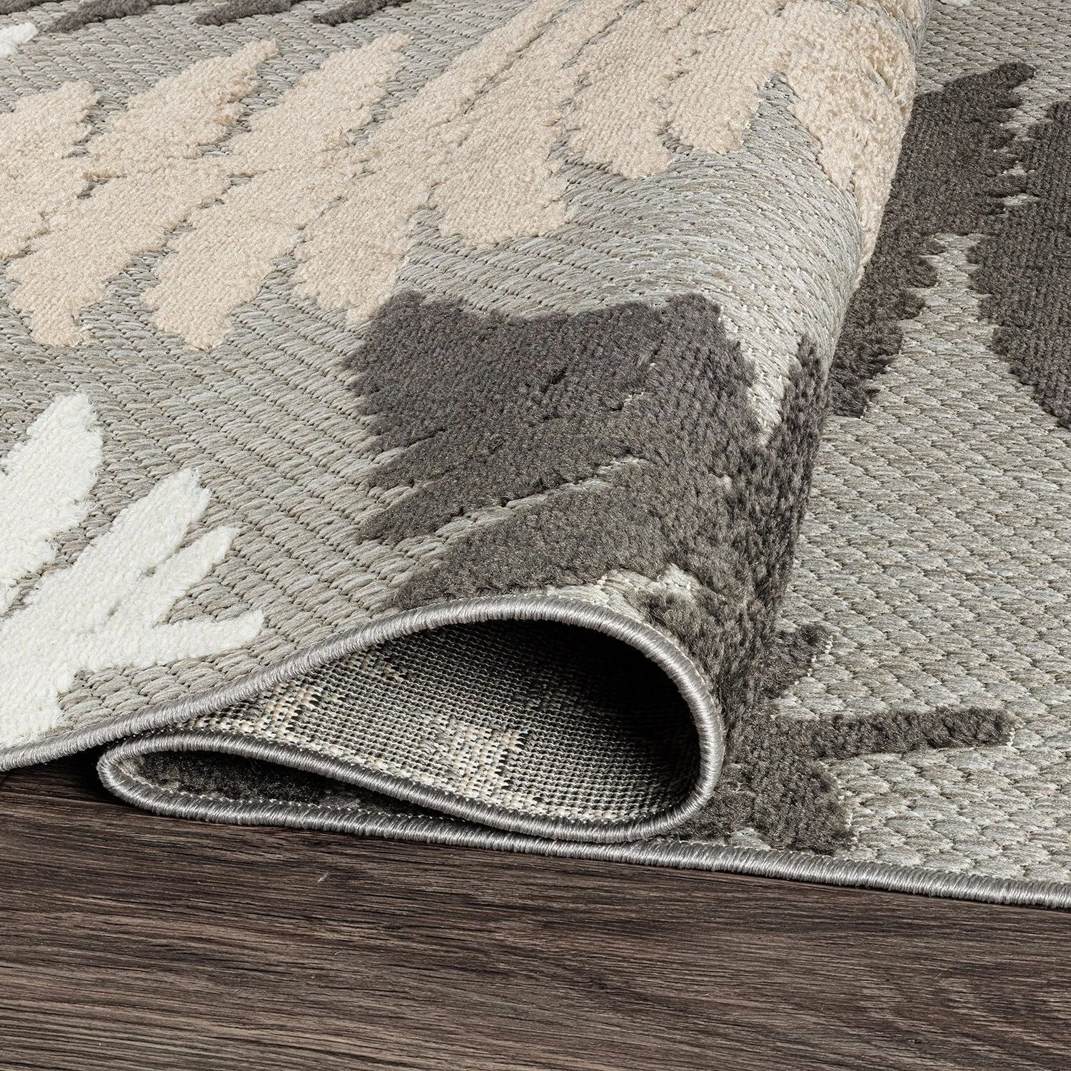 Seville Floral Leaves Indoor/Outdoor Area Rug