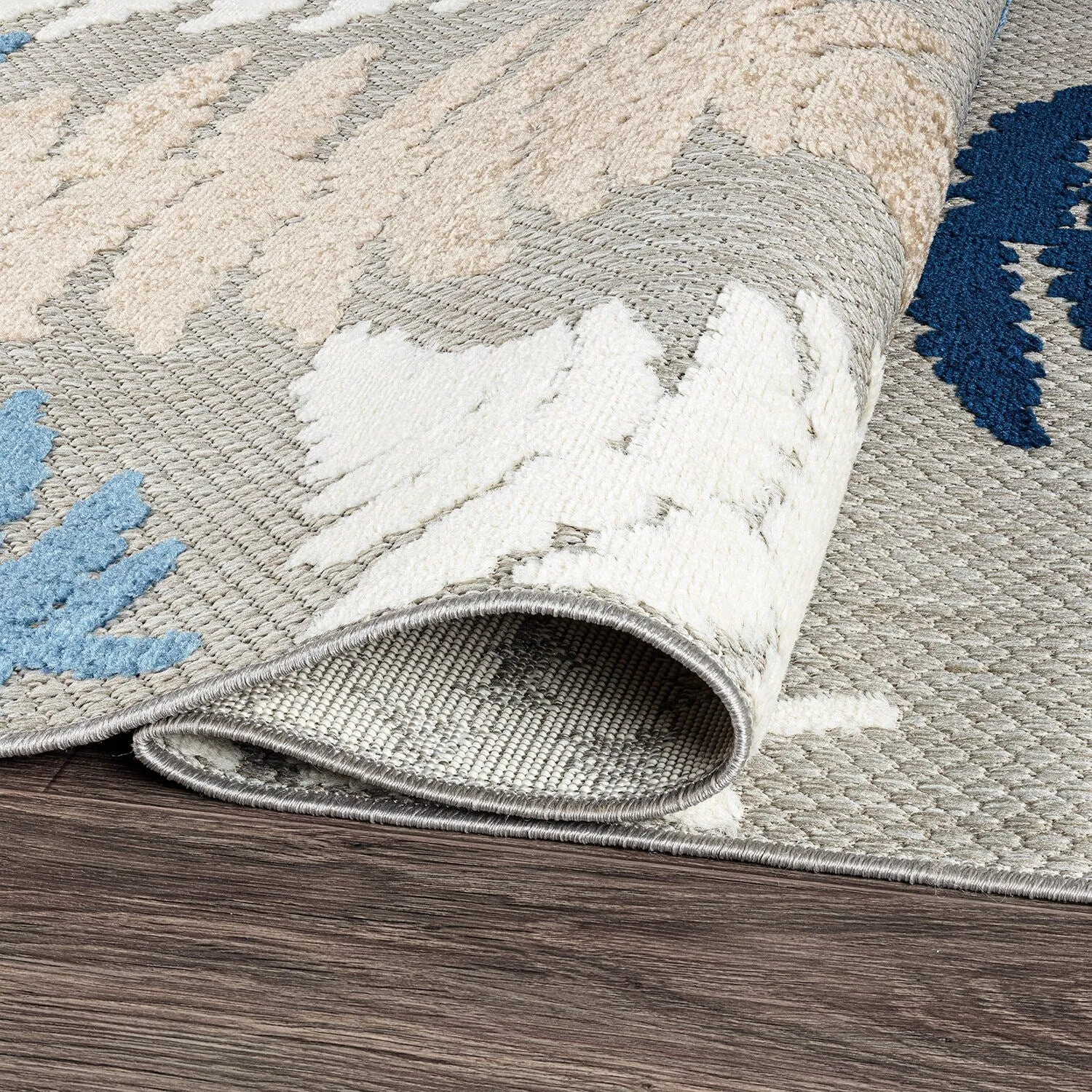 Seville Floral Leaves Indoor/Outdoor Area Rug