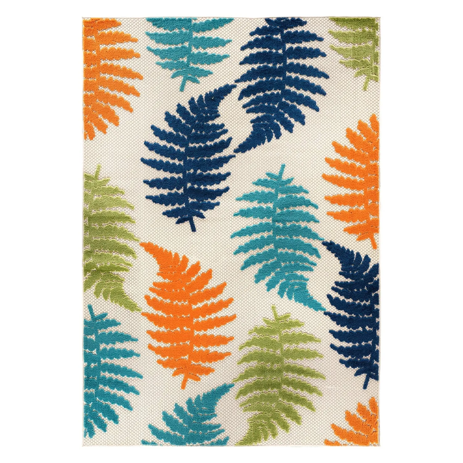 Seville Floral Leaves Indoor/Outdoor Area Rug