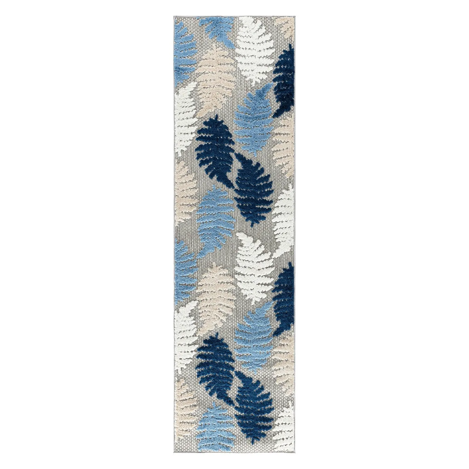 Seville Floral Leaves Indoor/Outdoor Area Rug