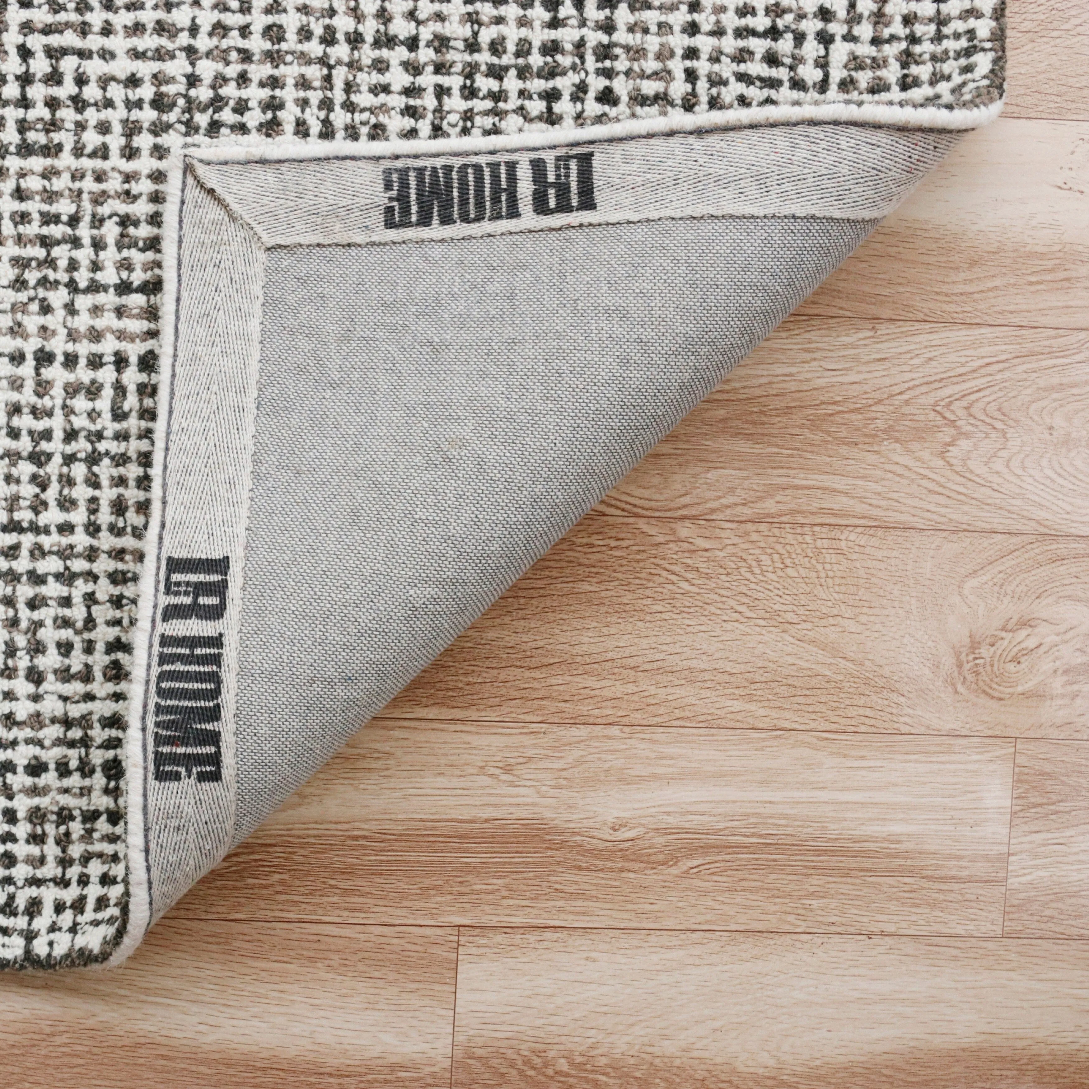 Sevita Hand-Tufted Checkered Geometric Wool Blend Indoor Area Rug