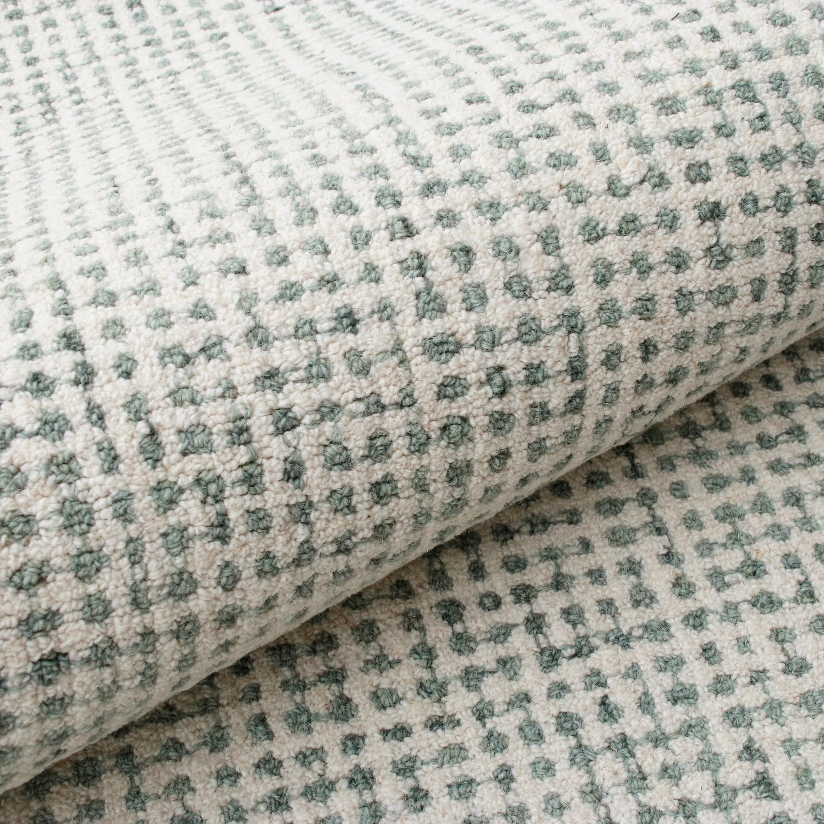 Sevita Hand-Tufted Checkered Geometric Wool Blend Indoor Area Rug