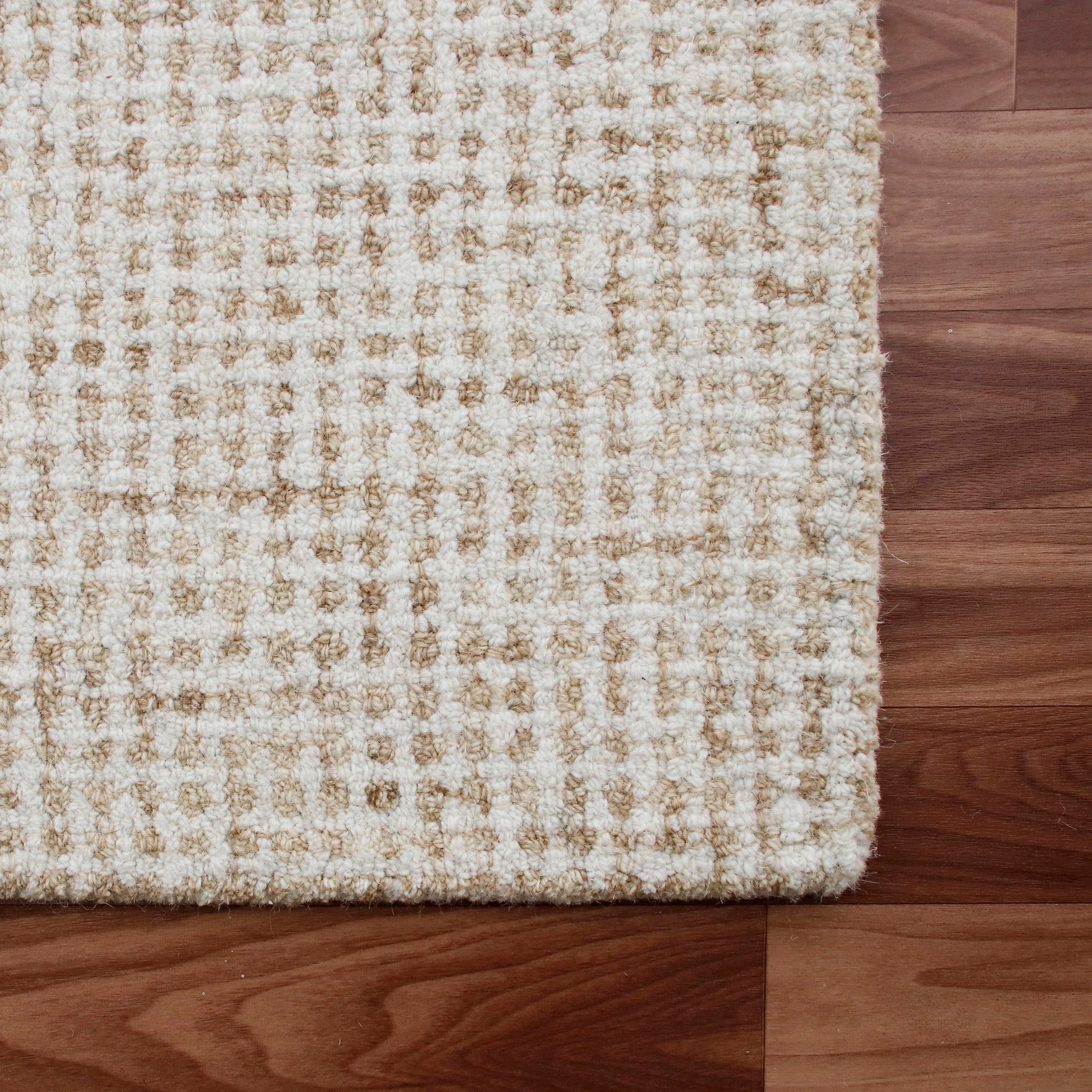 Sevita Hand-Tufted Checkered Geometric Wool Blend Indoor Area Rug