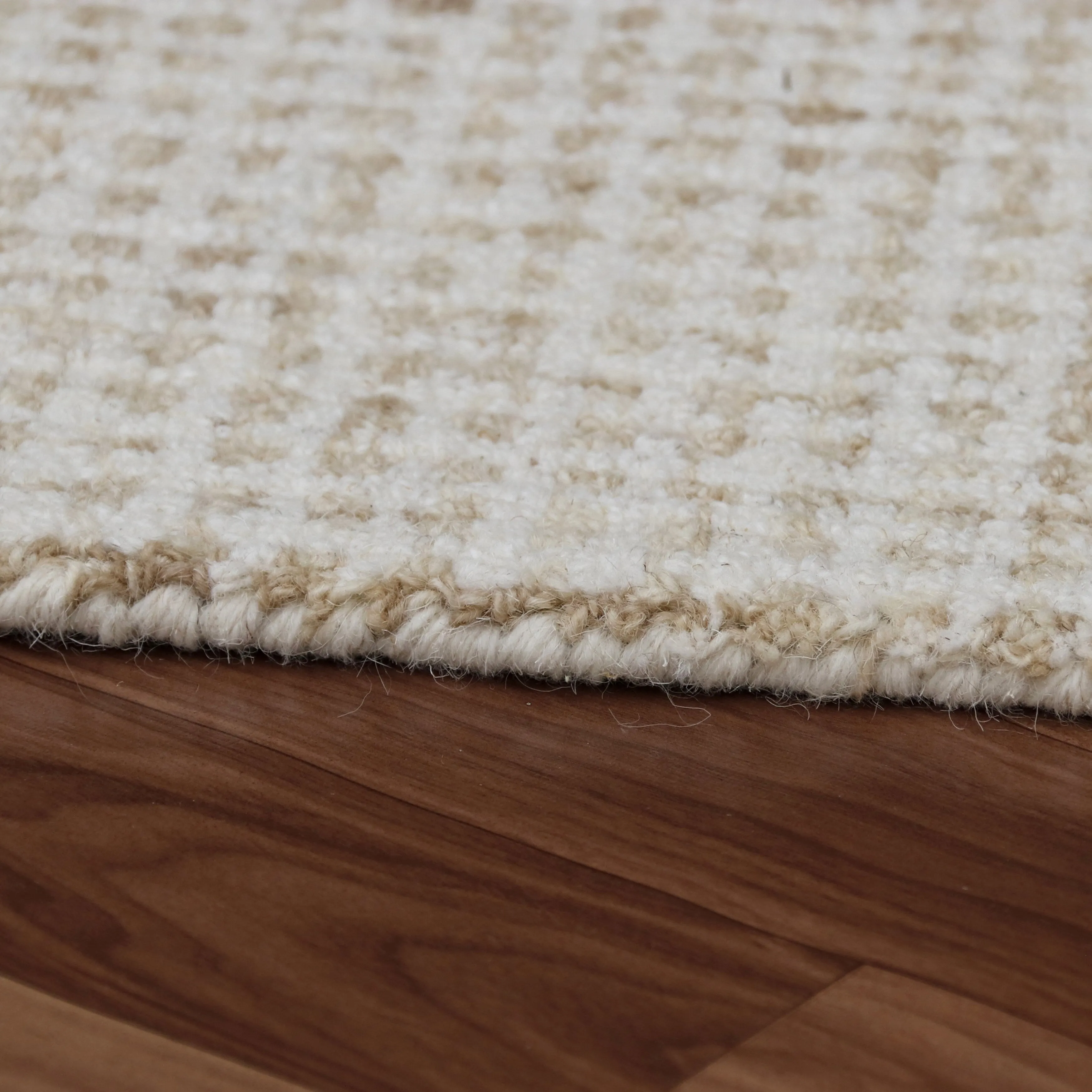 Sevita Hand-Tufted Checkered Geometric Wool Blend Indoor Area Rug