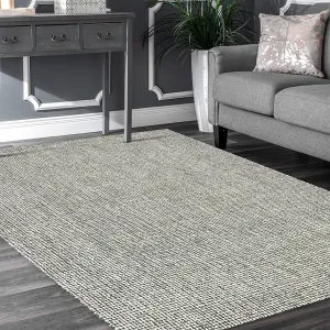 Sevita Hand-Tufted Checkered Geometric Wool Blend Indoor Area Rug
