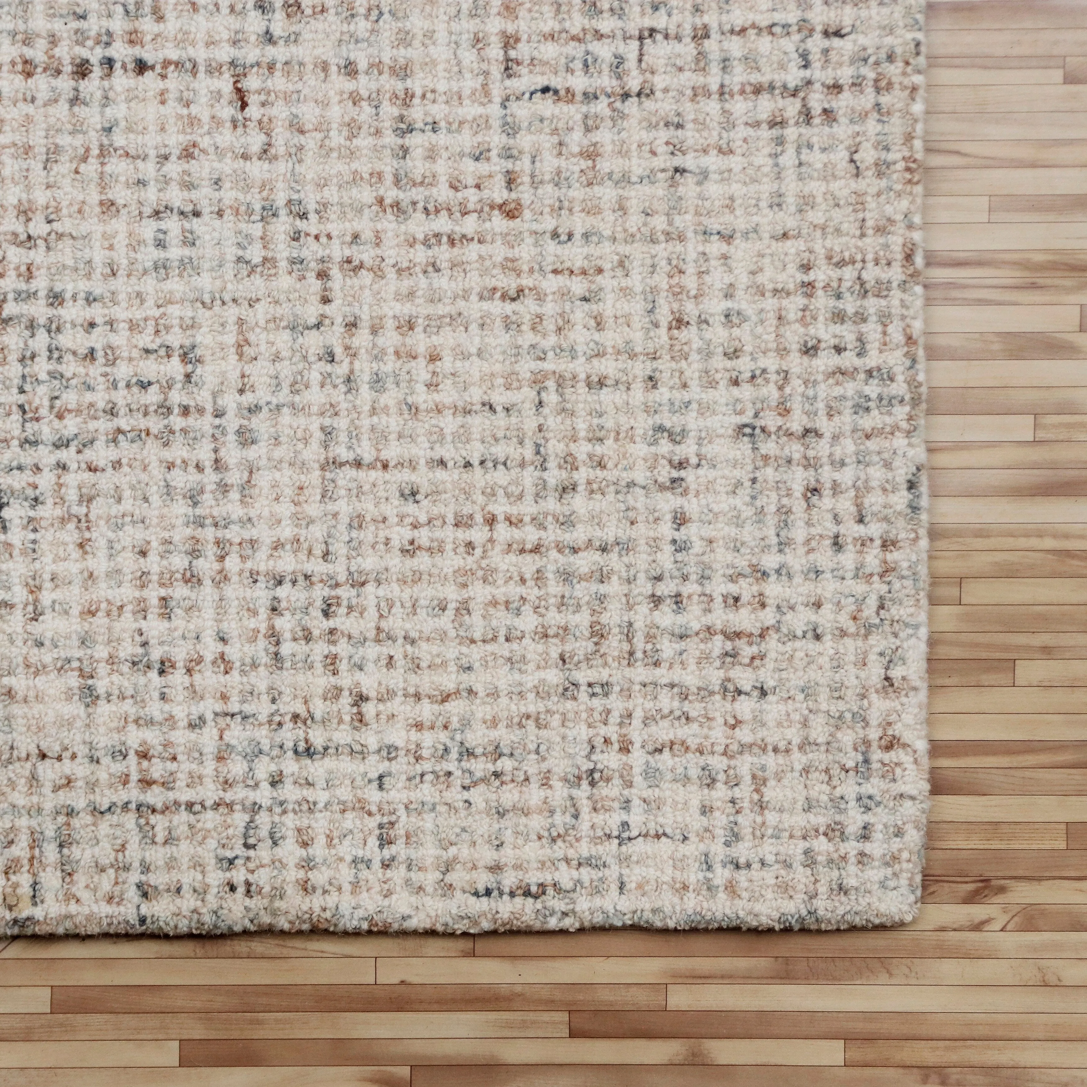 Sevita Hand-Tufted Checkered Geometric Wool Blend Indoor Area Rug