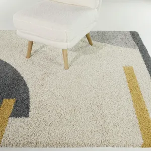 Sidney Modern Geometric Shag Area Rug