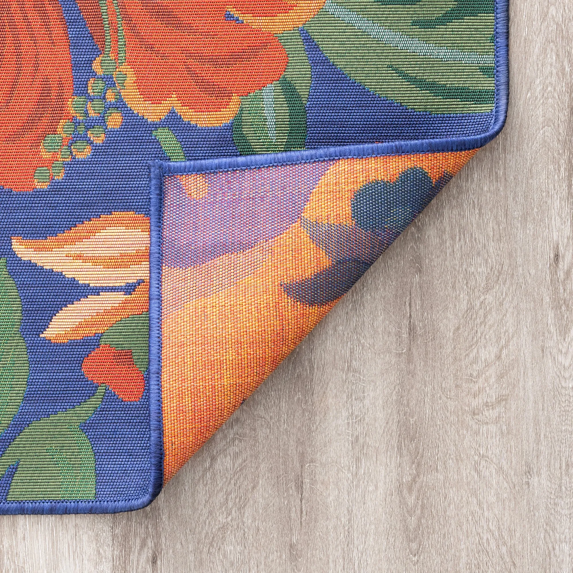 Sizzling Nautical & Coastal Floral & Botanical Indoor/Outdoor Area Rug