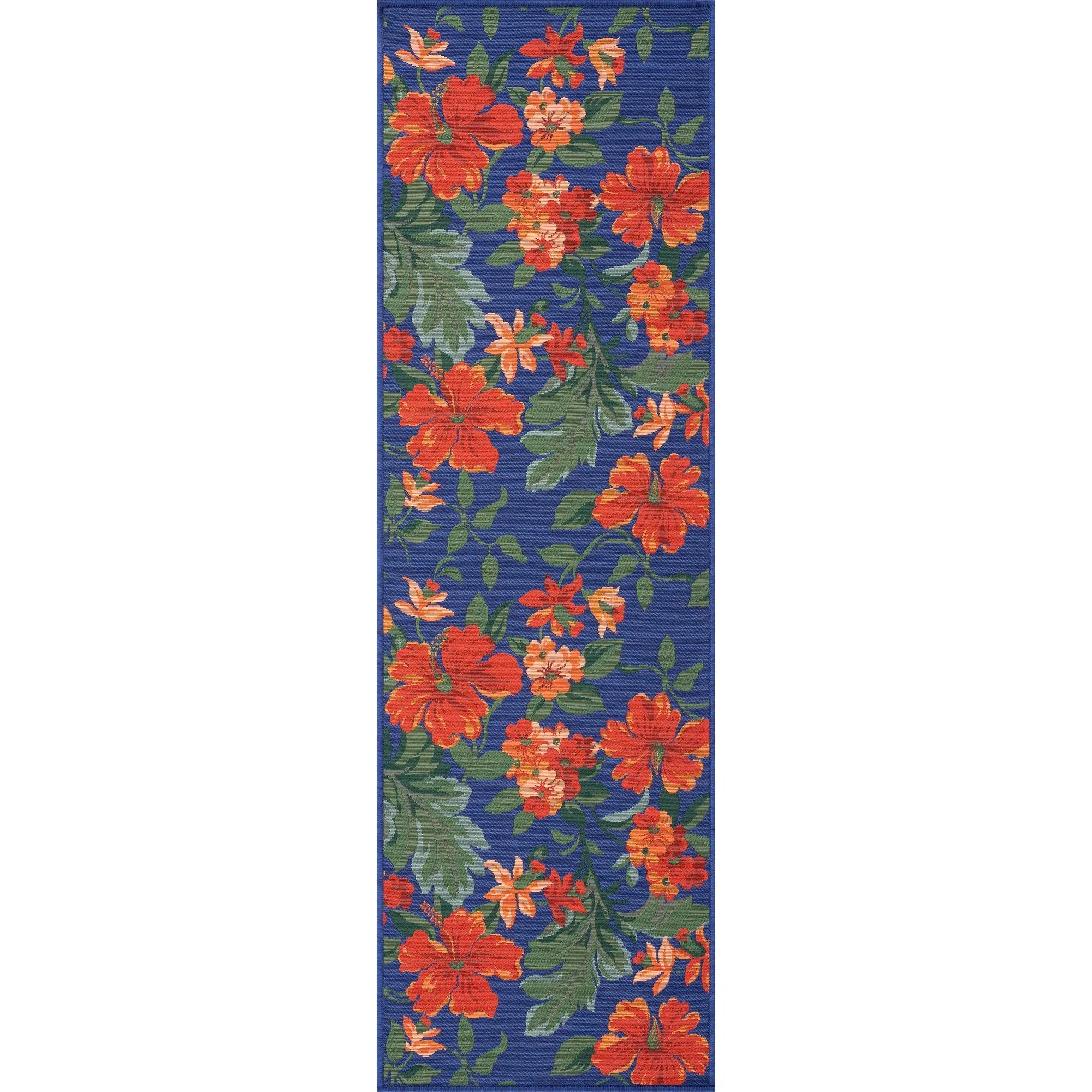 Sizzling Nautical & Coastal Floral & Botanical Indoor/Outdoor Area Rug