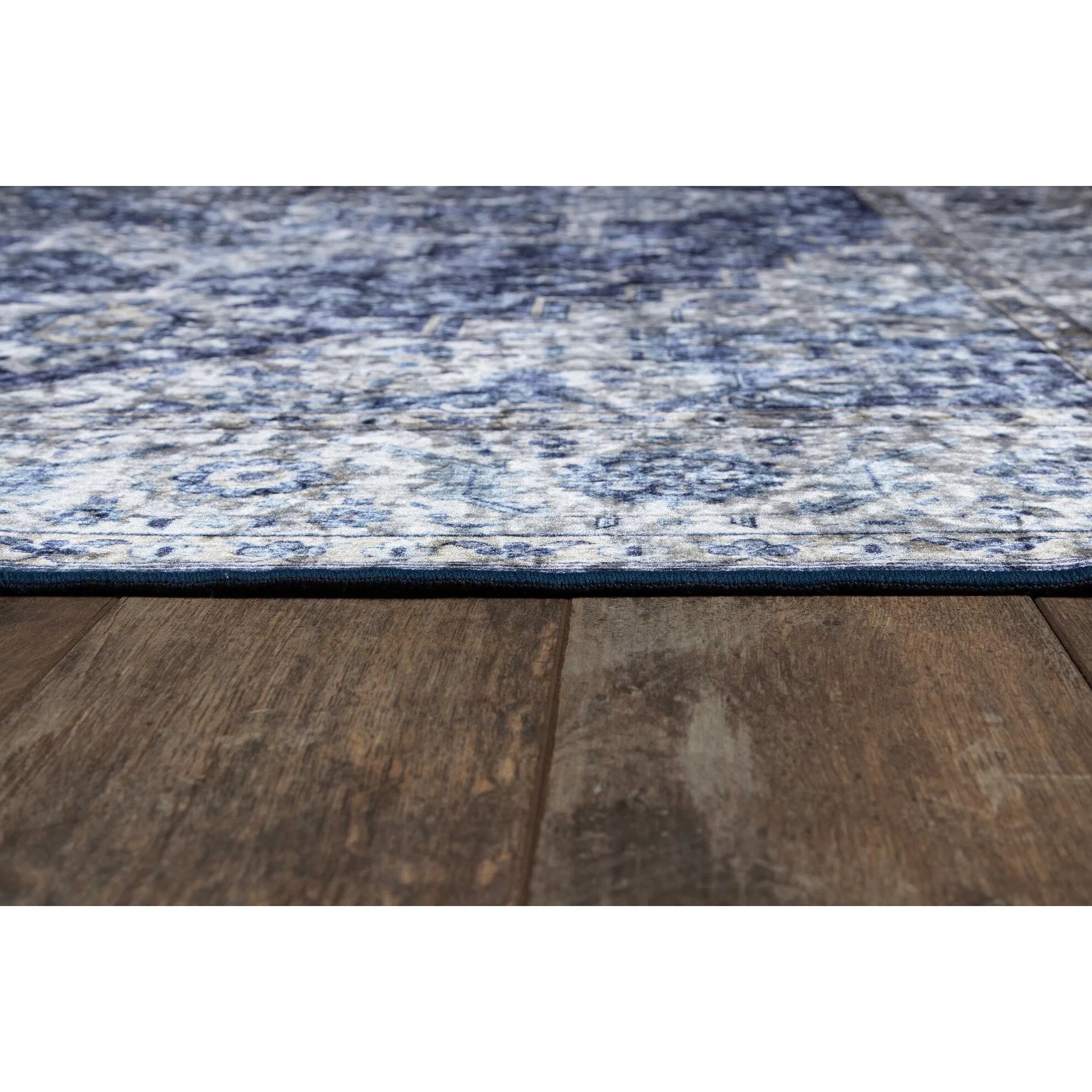 Skyline Decor Blue Karachi Rugs in Rectangle Shape - Big