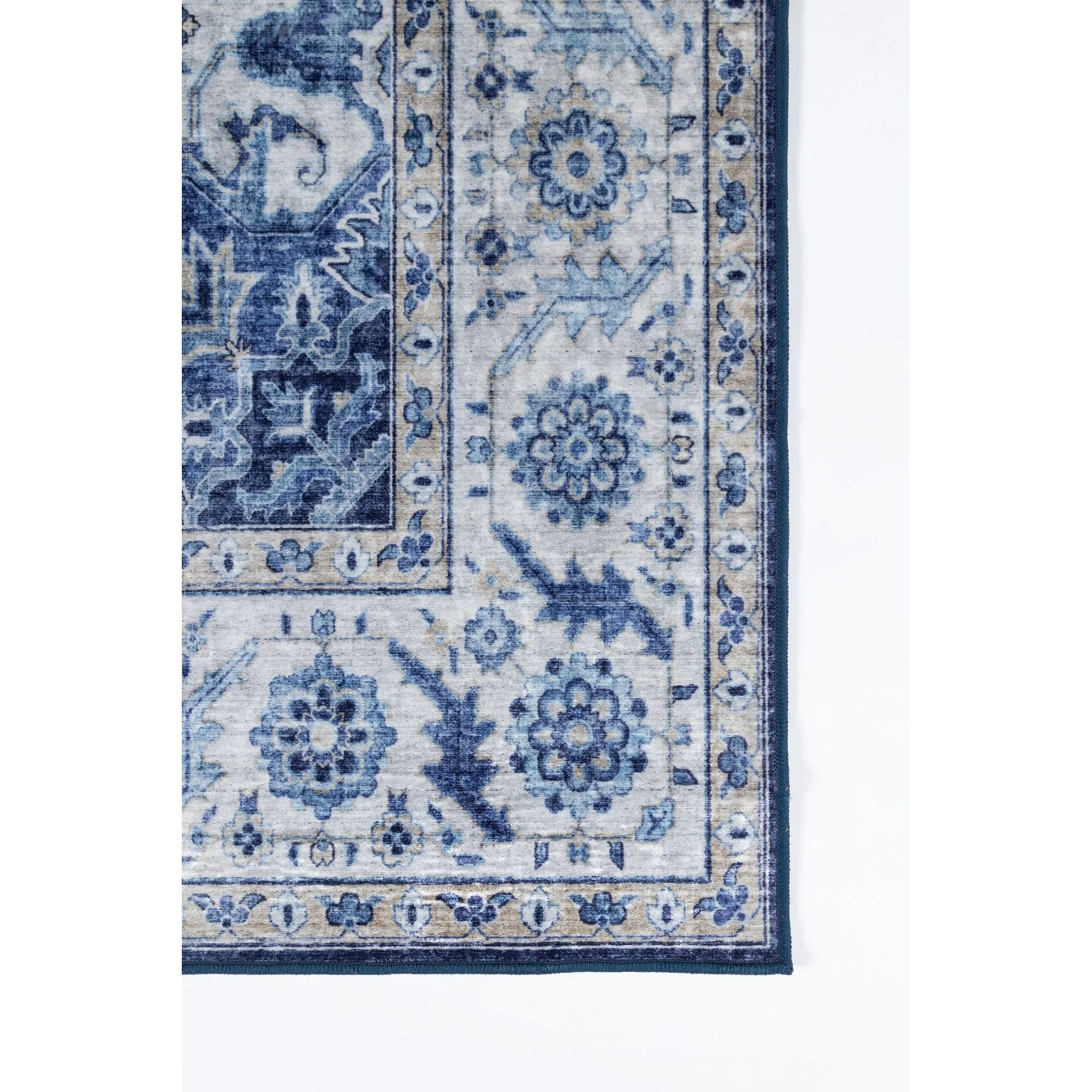 Skyline Decor Blue Karachi Rugs in Rectangle Shape - Big