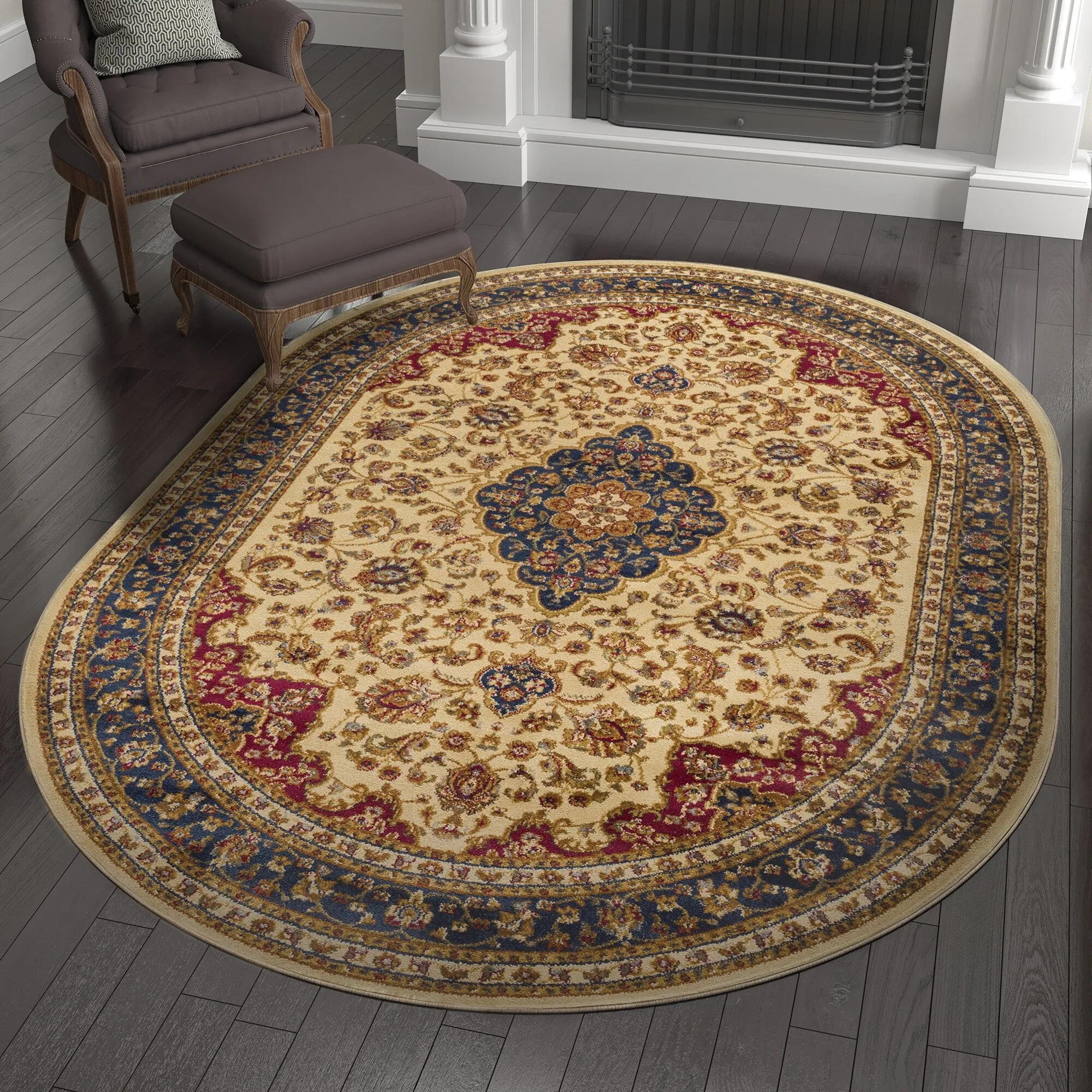Soho Traditional Floral Indoor Area Rug