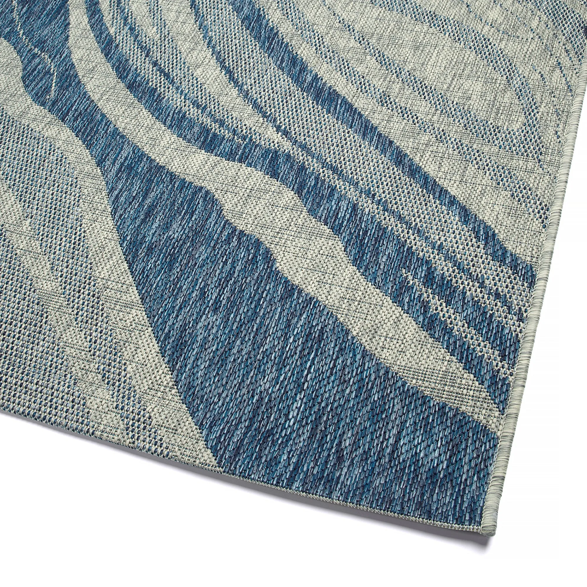 Soleri Navy Machine-Made Indoor/Outdoor Flatweave Area Rug