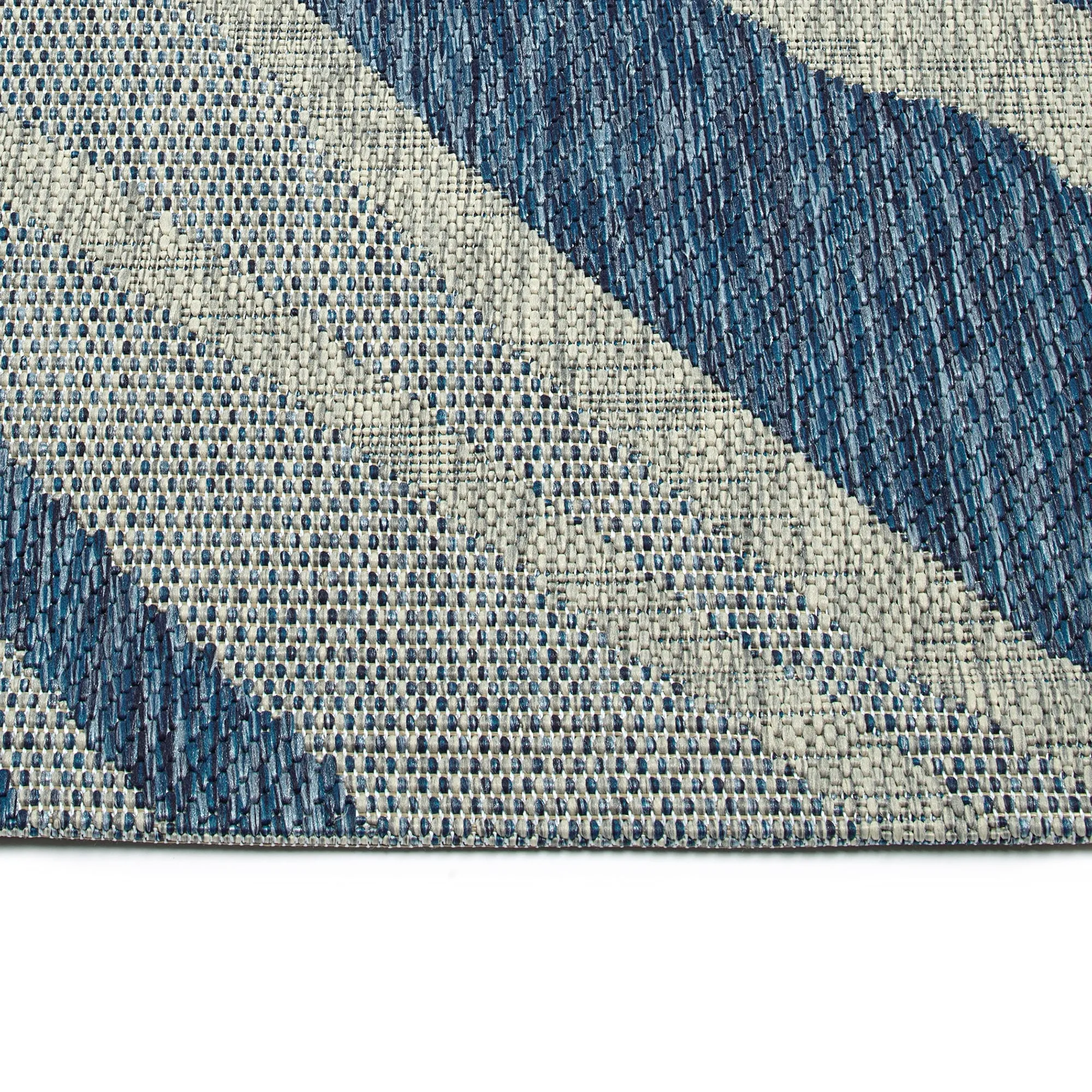 Soleri Navy Machine-Made Indoor/Outdoor Flatweave Area Rug