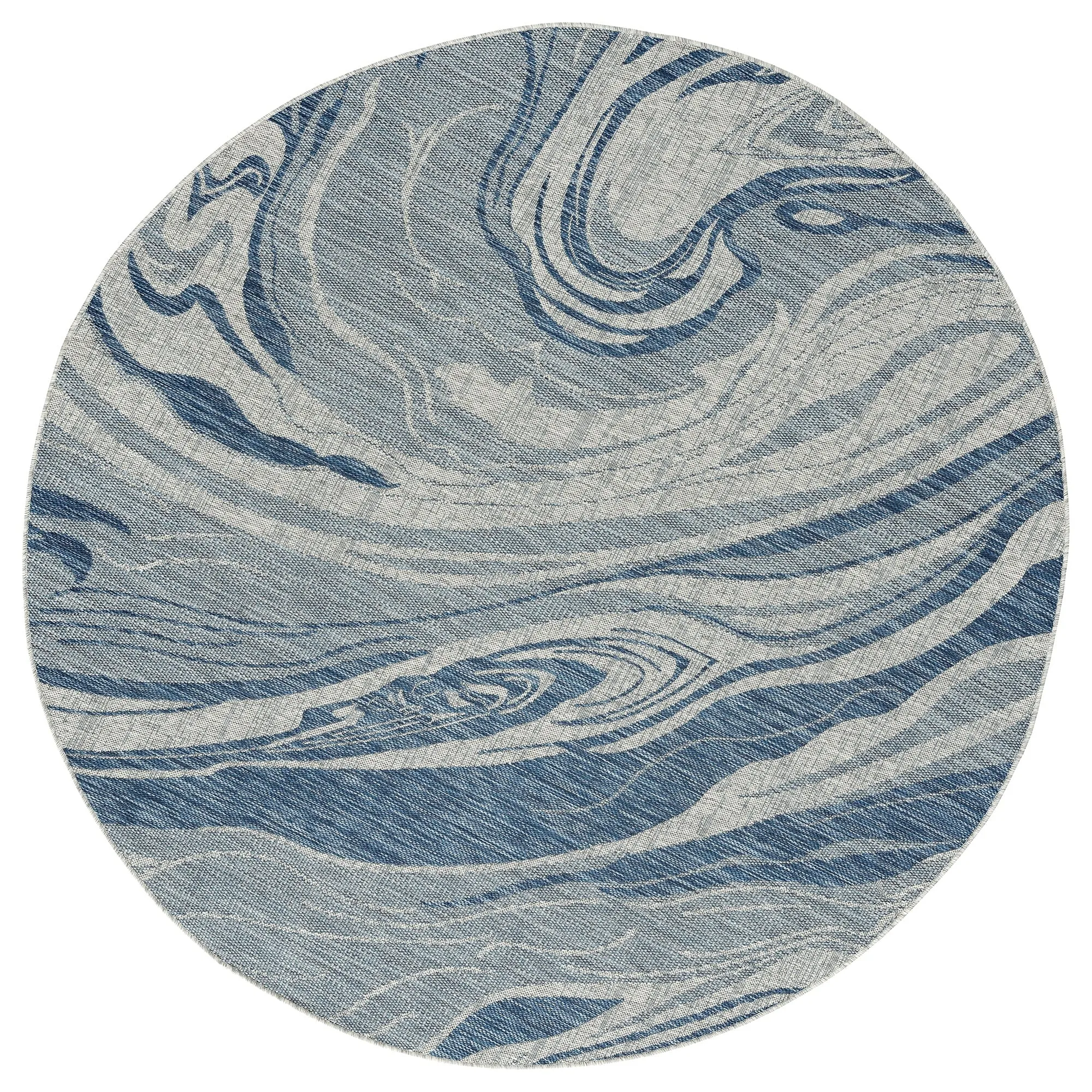 Soleri Navy Machine-Made Indoor/Outdoor Flatweave Area Rug