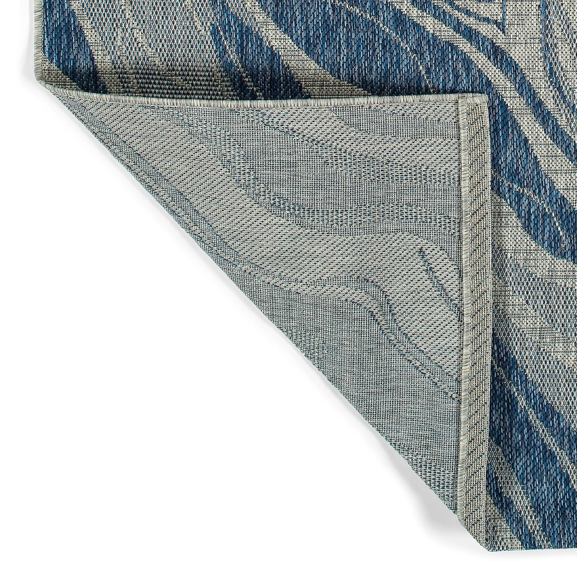 Soleri Navy Machine-Made Indoor/Outdoor Flatweave Area Rug