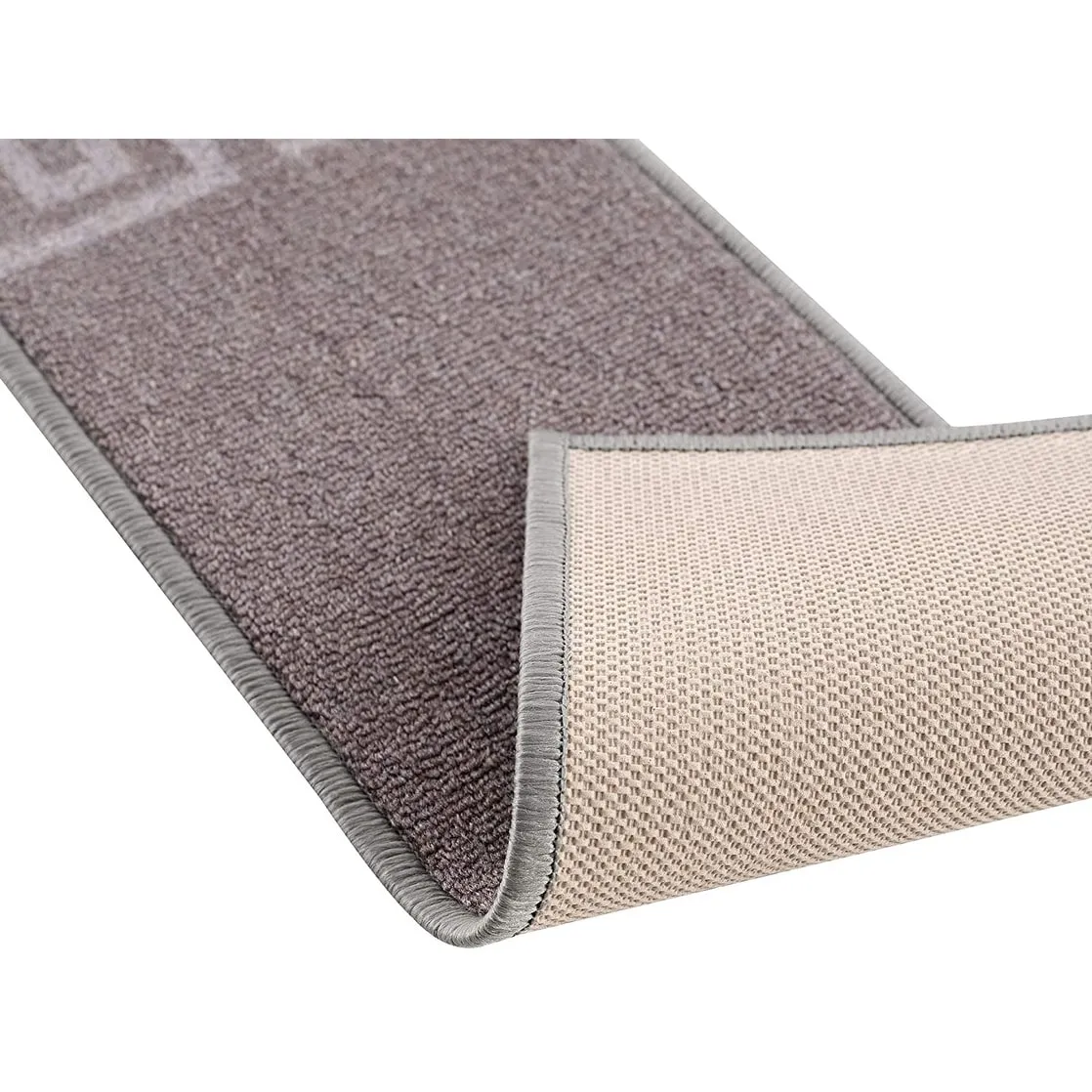 Stair Treads Greek Key Meander Design Non Slip Backing. 8.5''X26''