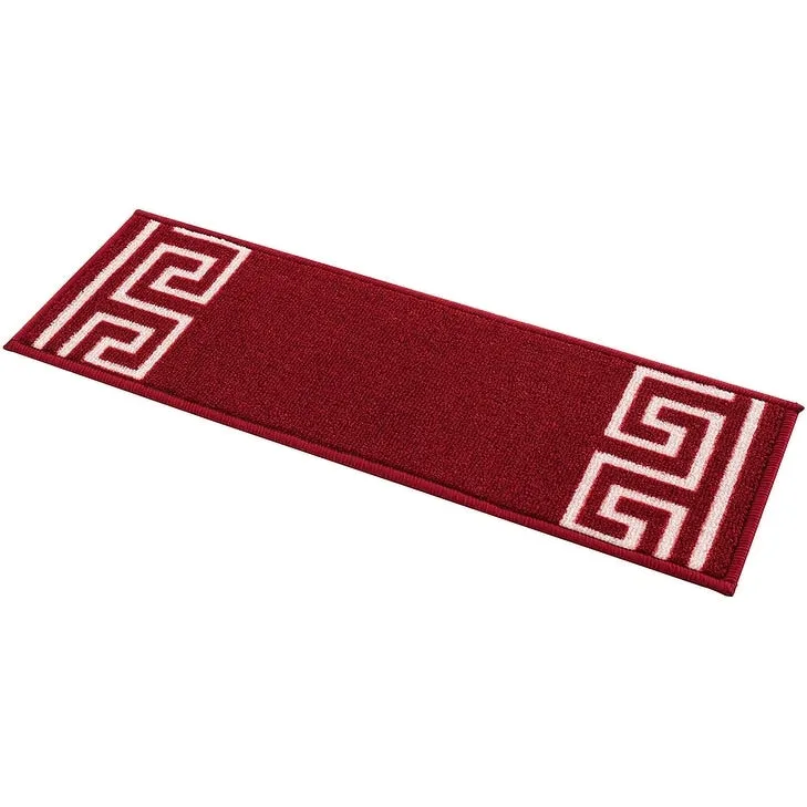 Stair Treads Greek Key Meander Design Non Slip Backing. 8.5''X26''
