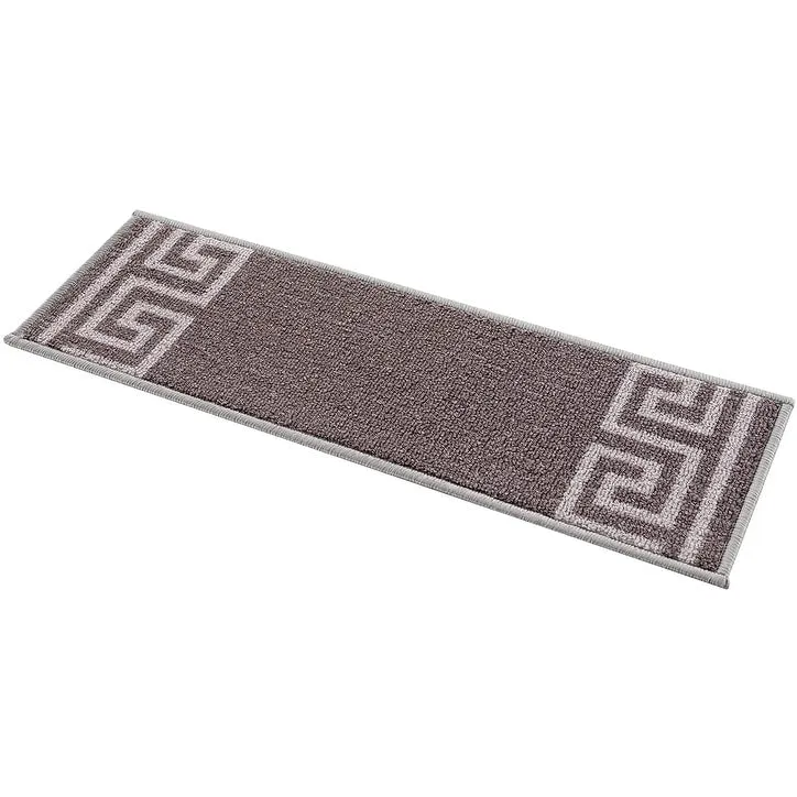Stair Treads Greek Key Meander Design Non Slip Backing. 8.5''X26''