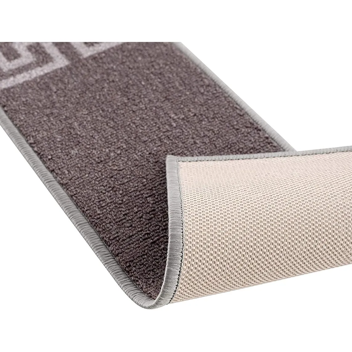 Stair Treads Greek Key Meander Design Non Slip Backing. 8.5''X26''