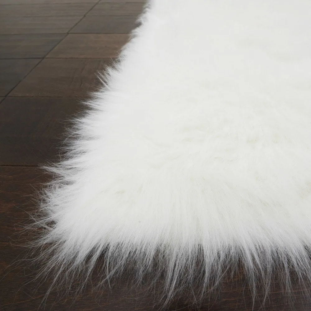 Strick & Bolton Newport Faux Sheepskin Shag Area Rug