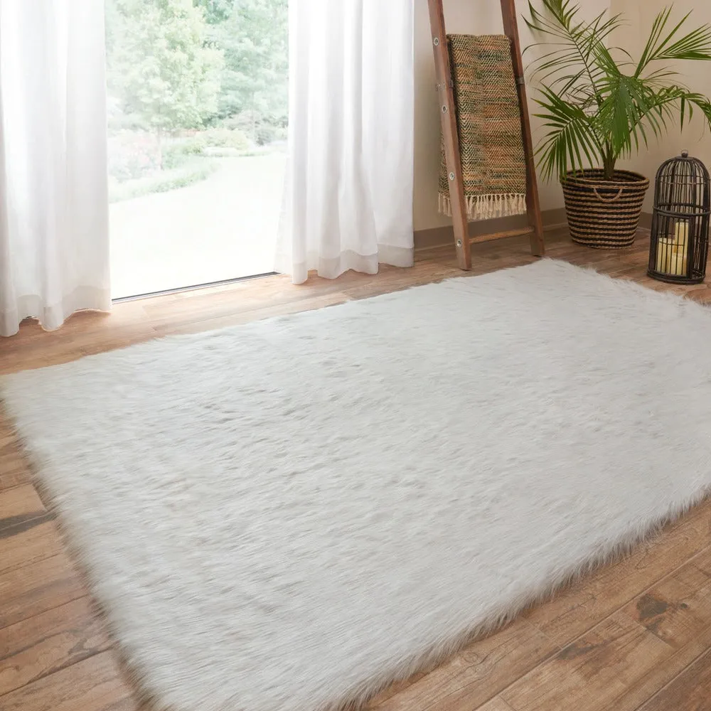 Strick & Bolton Newport Faux Sheepskin Shag Area Rug