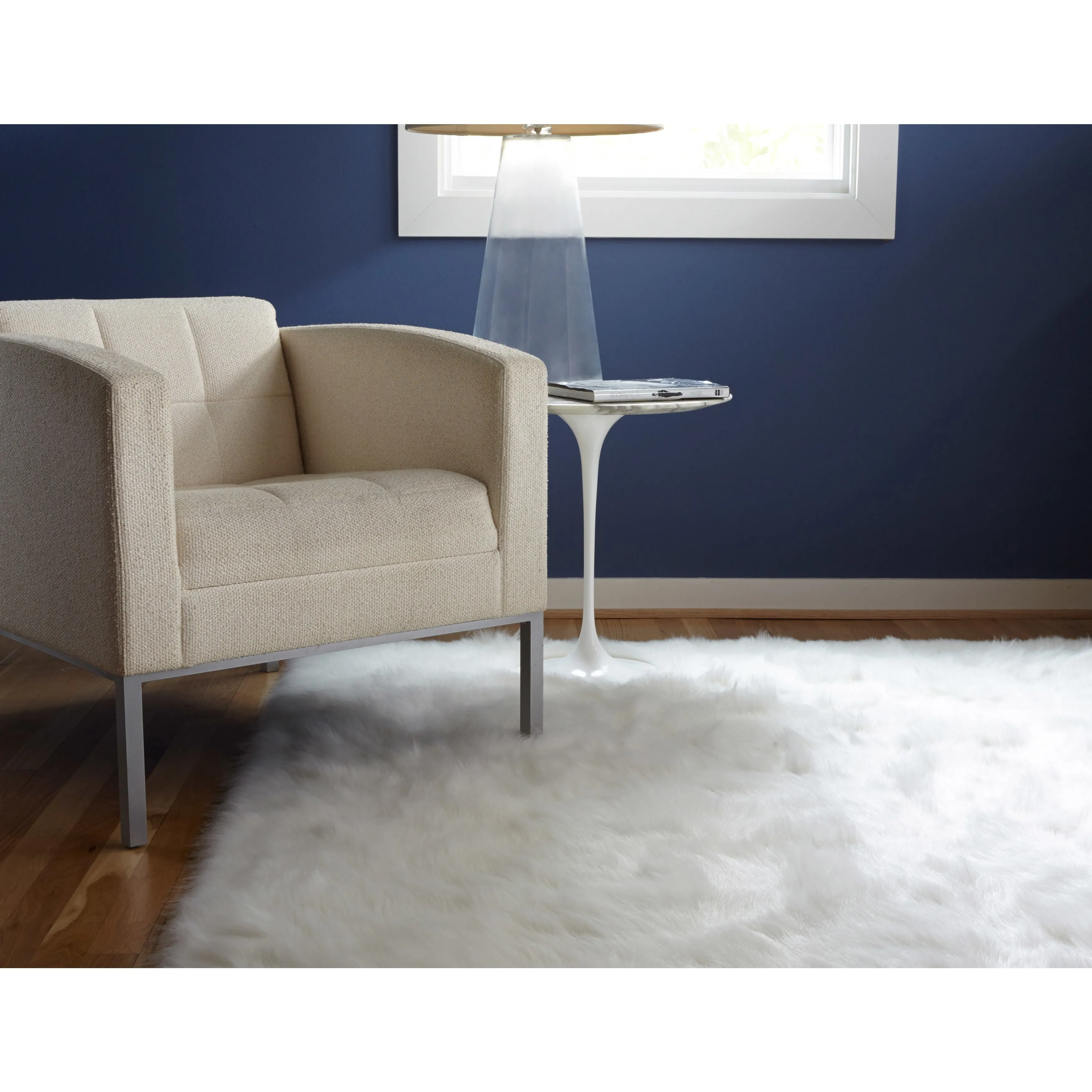 Strick & Bolton Newport Faux Sheepskin Shag Area Rug