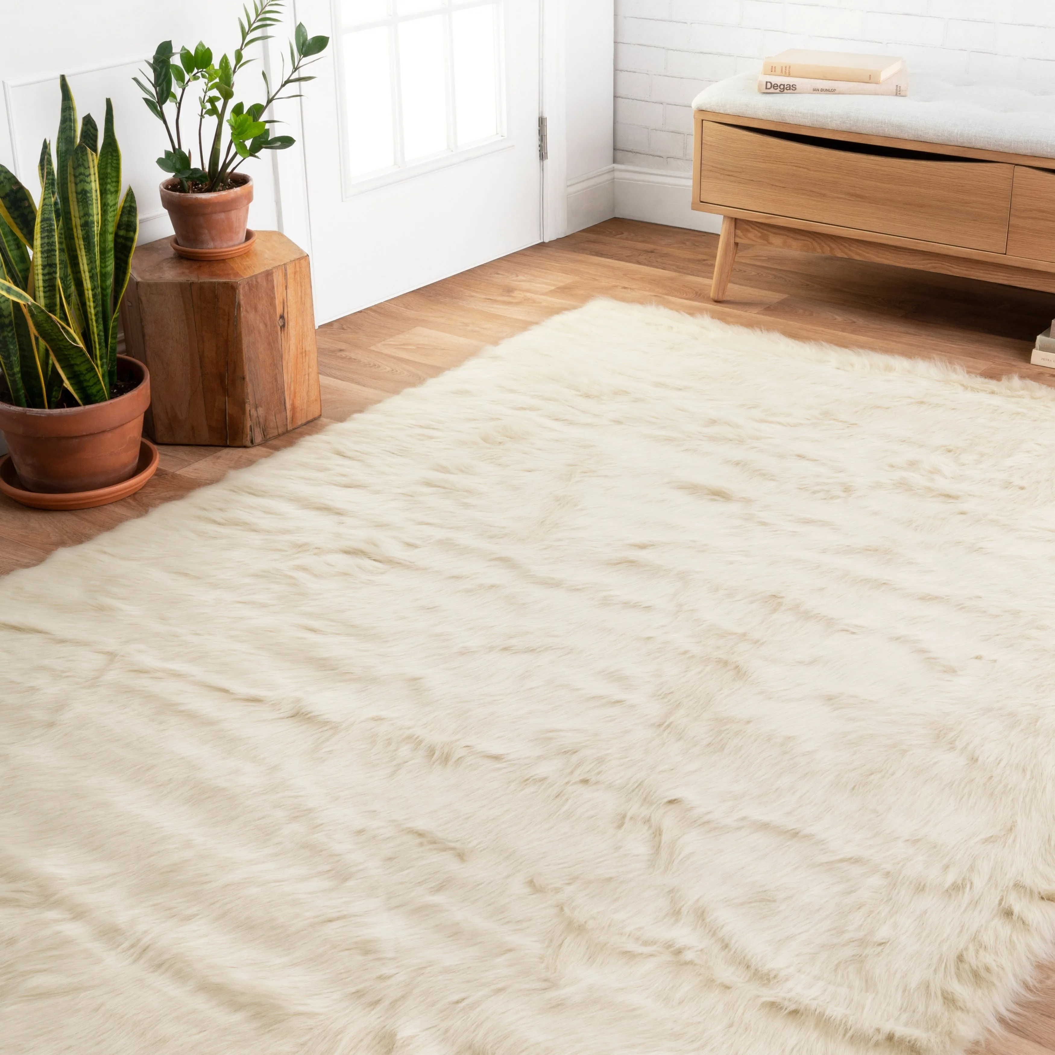 Strick & Bolton Newport Faux Sheepskin Shag Area Rug