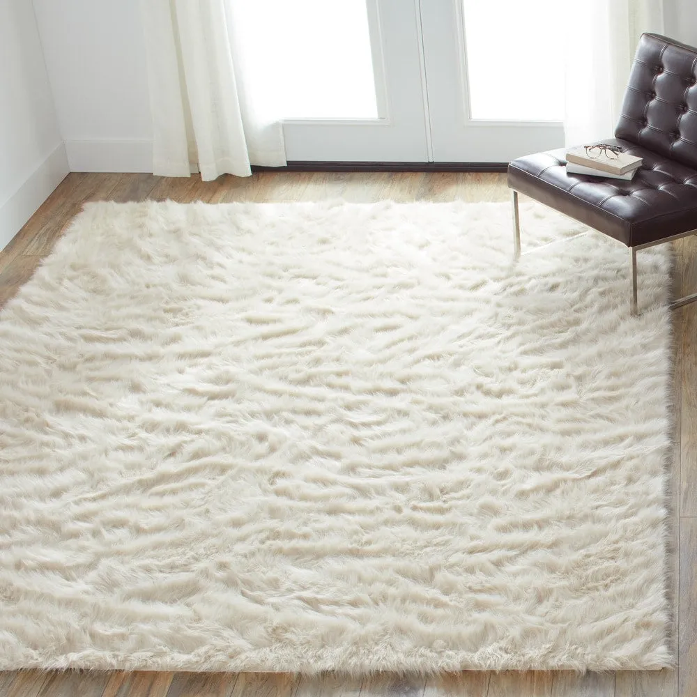 Strick & Bolton Newport Faux Sheepskin Shag Area Rug