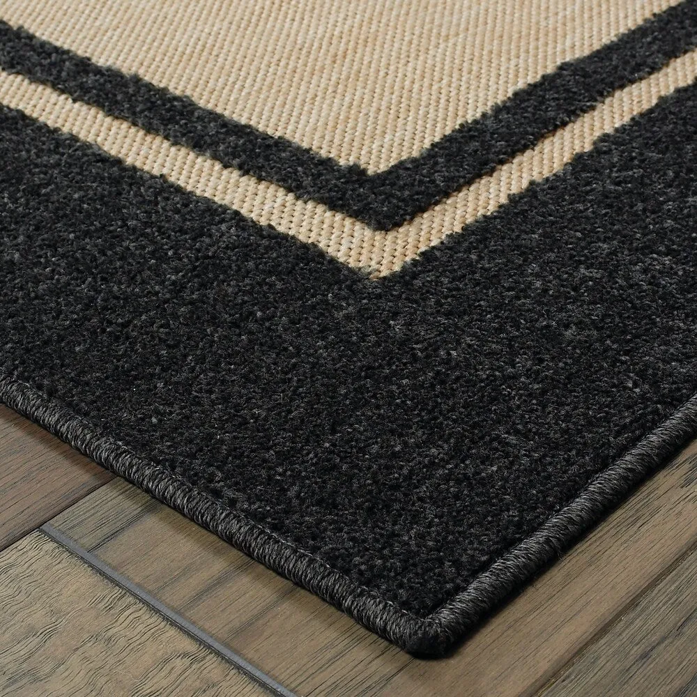 Style Haven Cara Mixed Pile Classic Bordered Indoor-Outdoor Area Rug