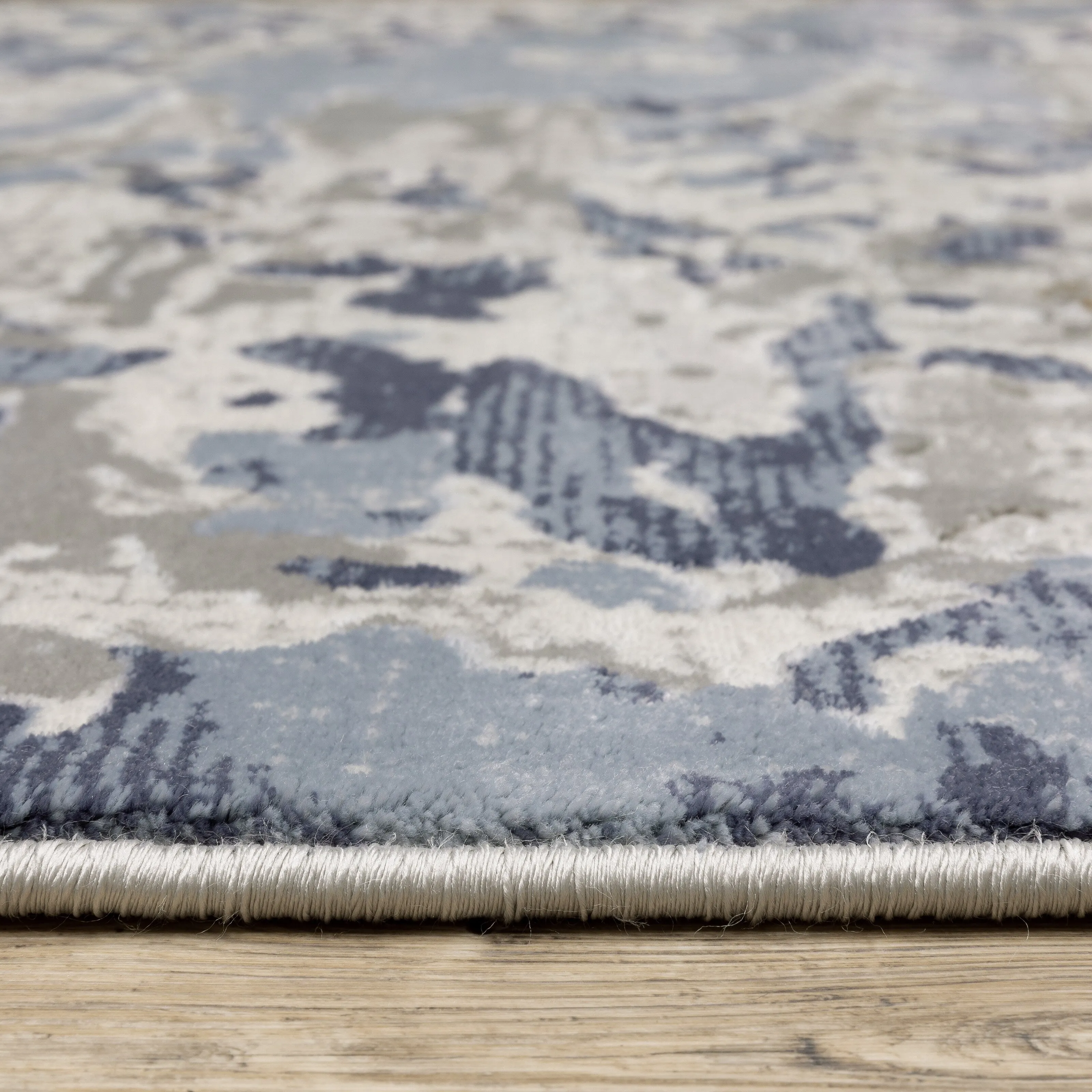 Style Haven Emery Modern Abstract Grey/ Blue Mixed Pile Area Rug