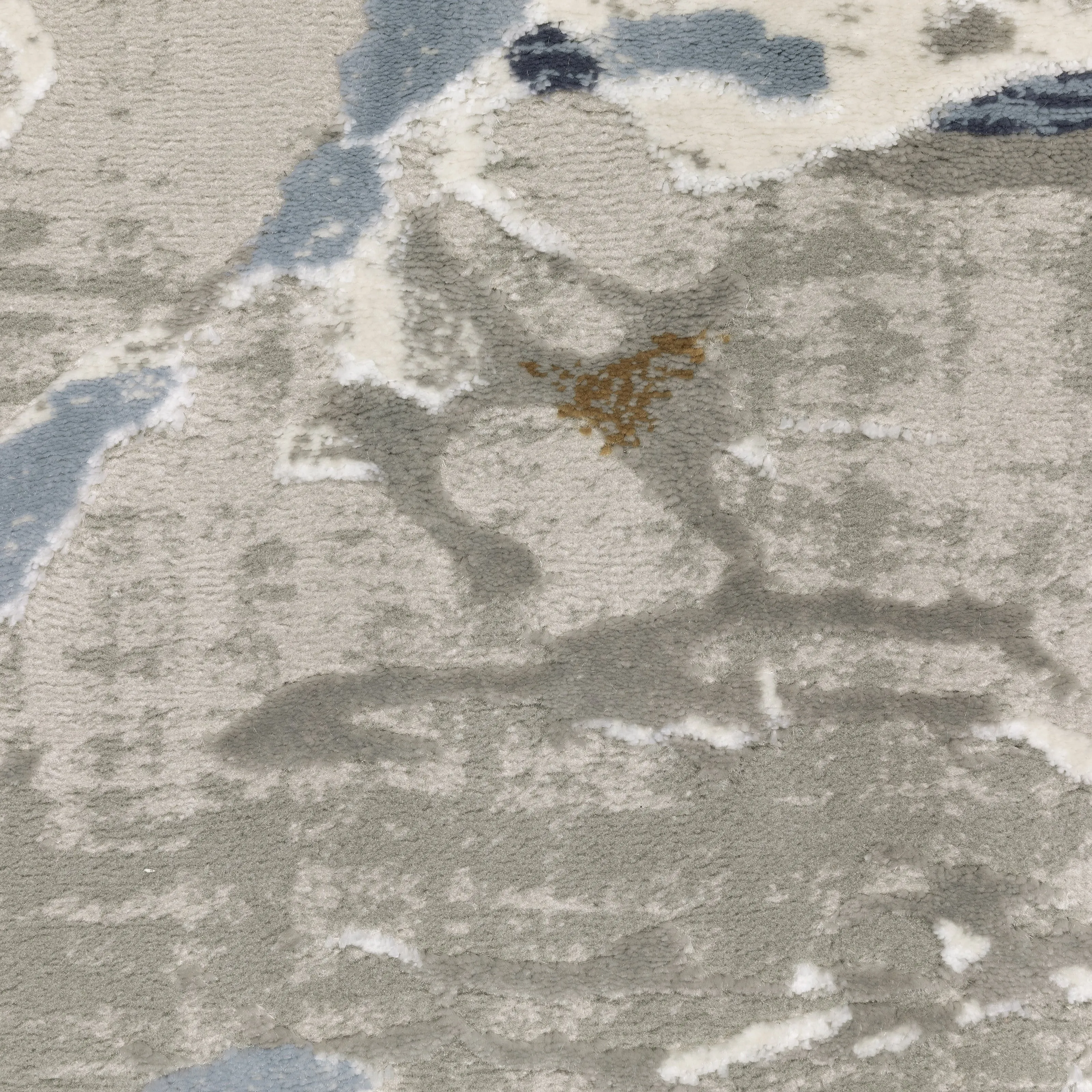 Style Haven Emery Modern Abstract Grey/ Blue Mixed Pile Area Rug