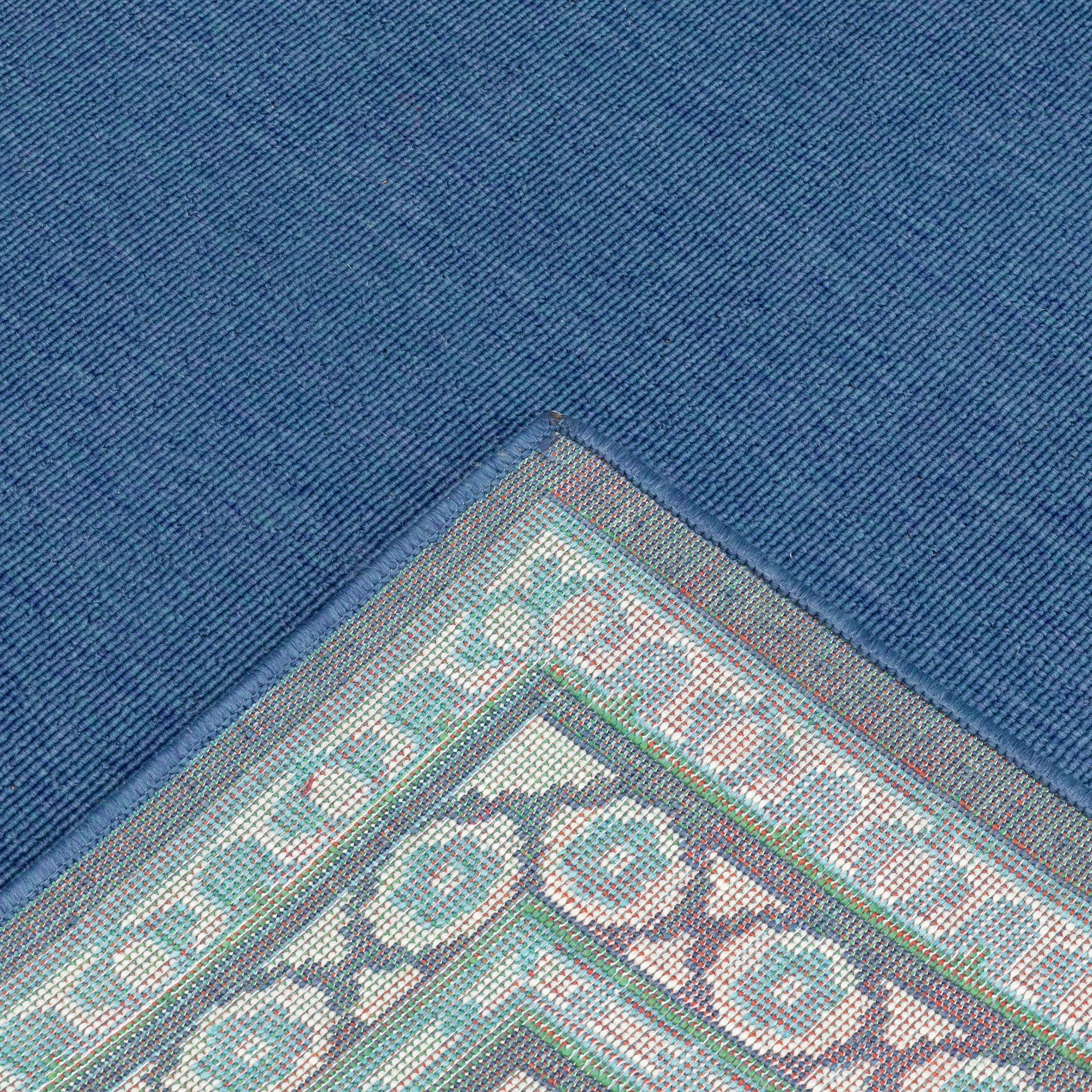 Style Haven Martinque Green Bordered Navy Indoor/ Outdoor Area Rug~