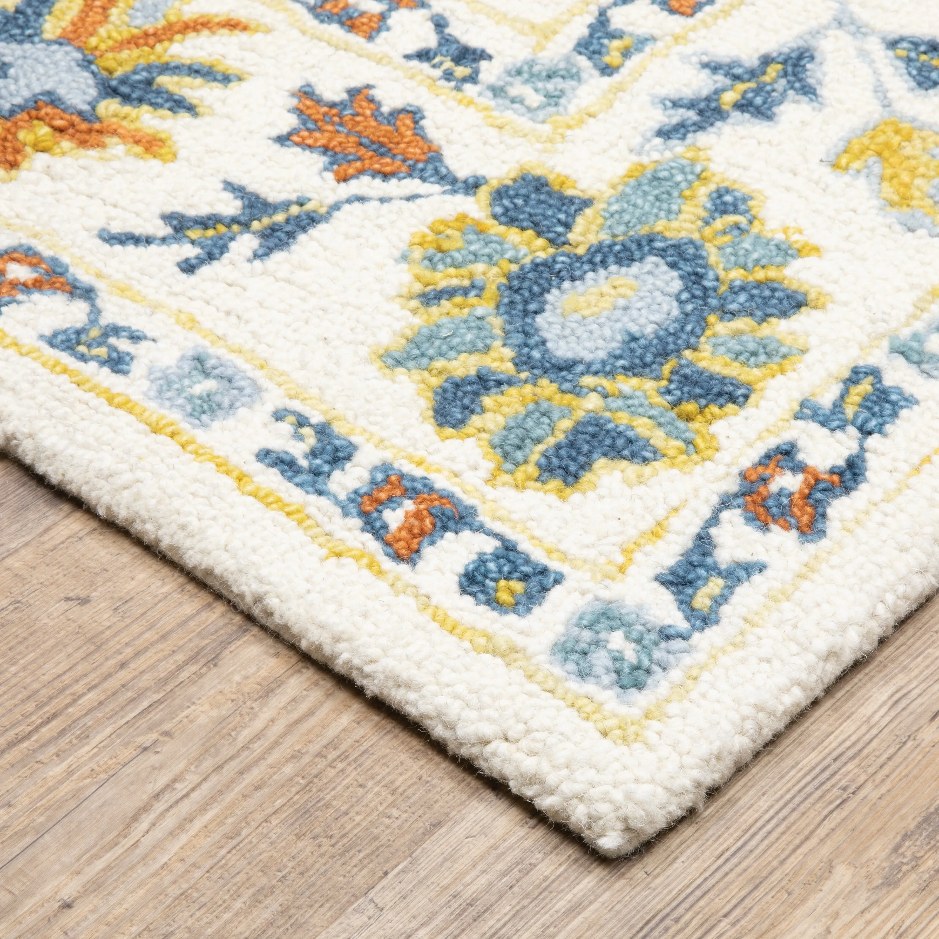Style Haven Sunnyside Floral Hand-tufted Wool Ivory/ Gold Area Rug