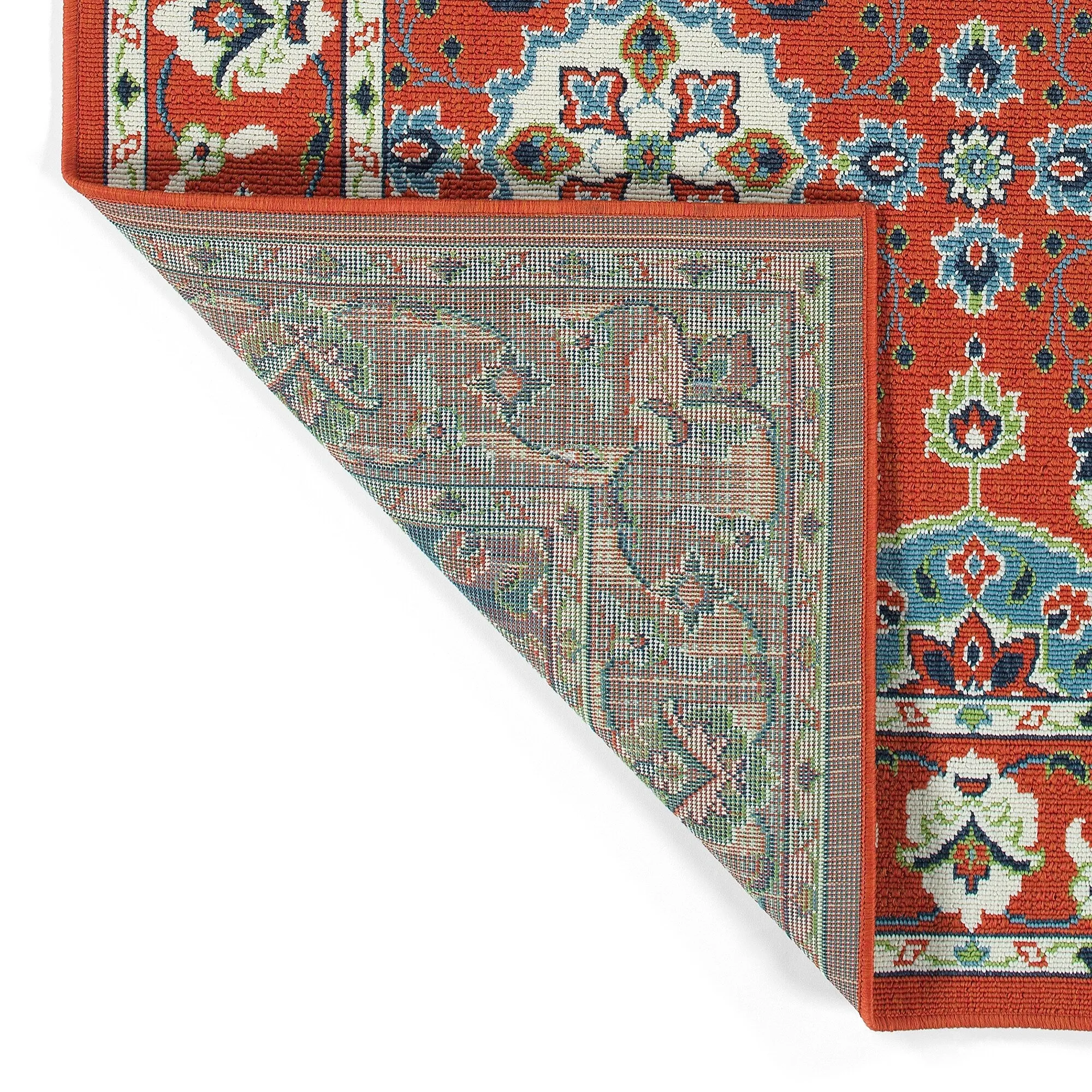 Sunice Traditional Oriental Floral Pattern Indoor/ Outdoor Area Rug