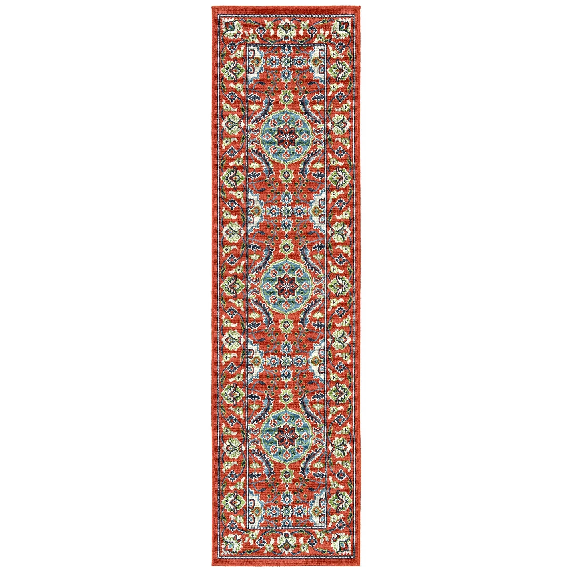 Sunice Traditional Oriental Floral Pattern Indoor/ Outdoor Area Rug