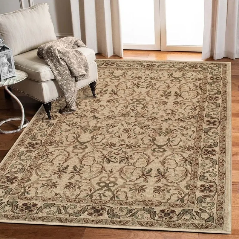 Superior Traditional Oriental Floral Medallion Indoor Area Rug