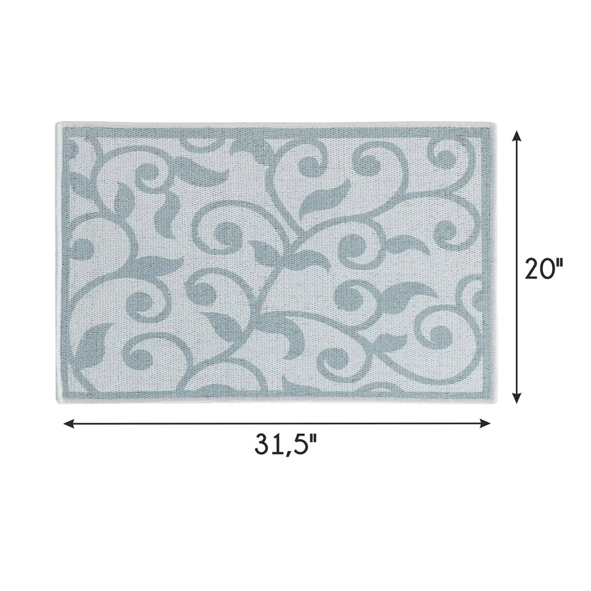 SussexHome Non-Skid Ultra-Thin Area Rugs for Laundry Room. Entryway. Bathroom and Kitchen - Washable Multipurpose Floor Mat