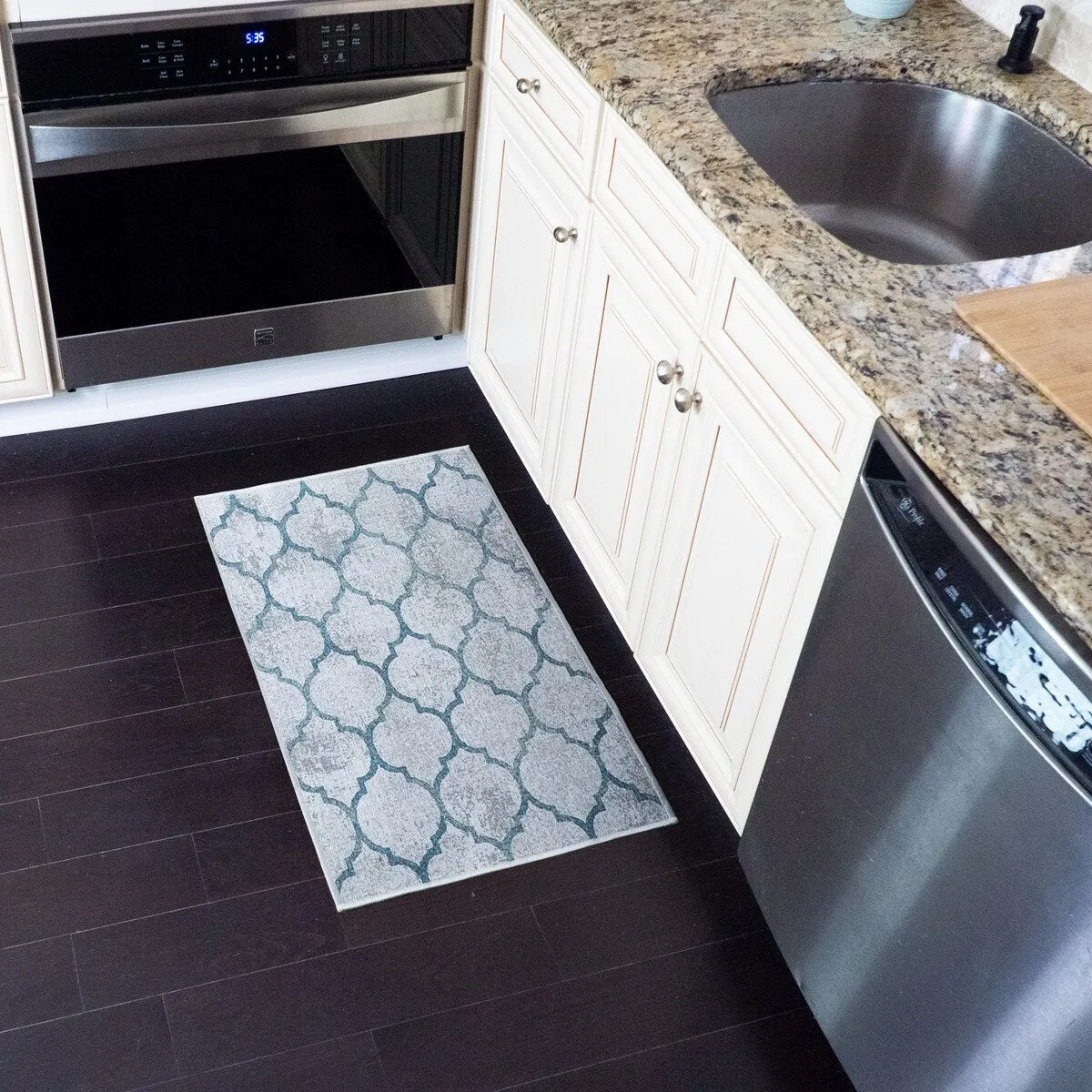 SussexHome Non-Skid Ultra-Thin Area Rugs for Laundry Room. Entryway. Bathroom and Kitchen - Washable Multipurpose Floor Mat