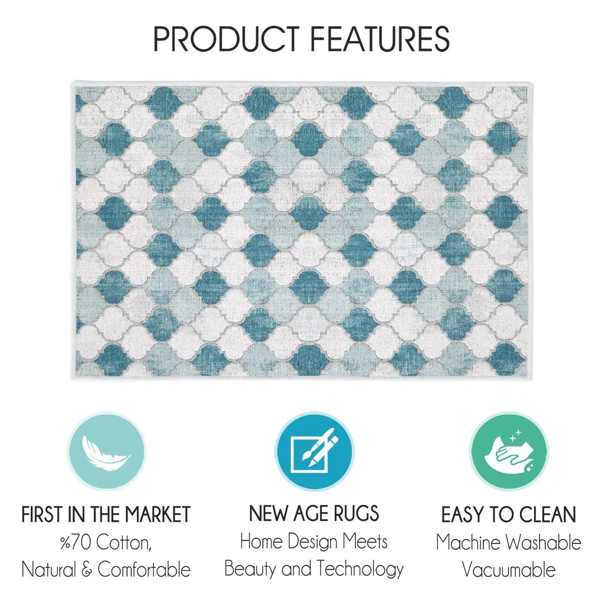 SussexHome Non-Skid Ultra-Thin Area Rugs for Laundry Room. Entryway. Bathroom and Kitchen - Washable Multipurpose Floor Mat