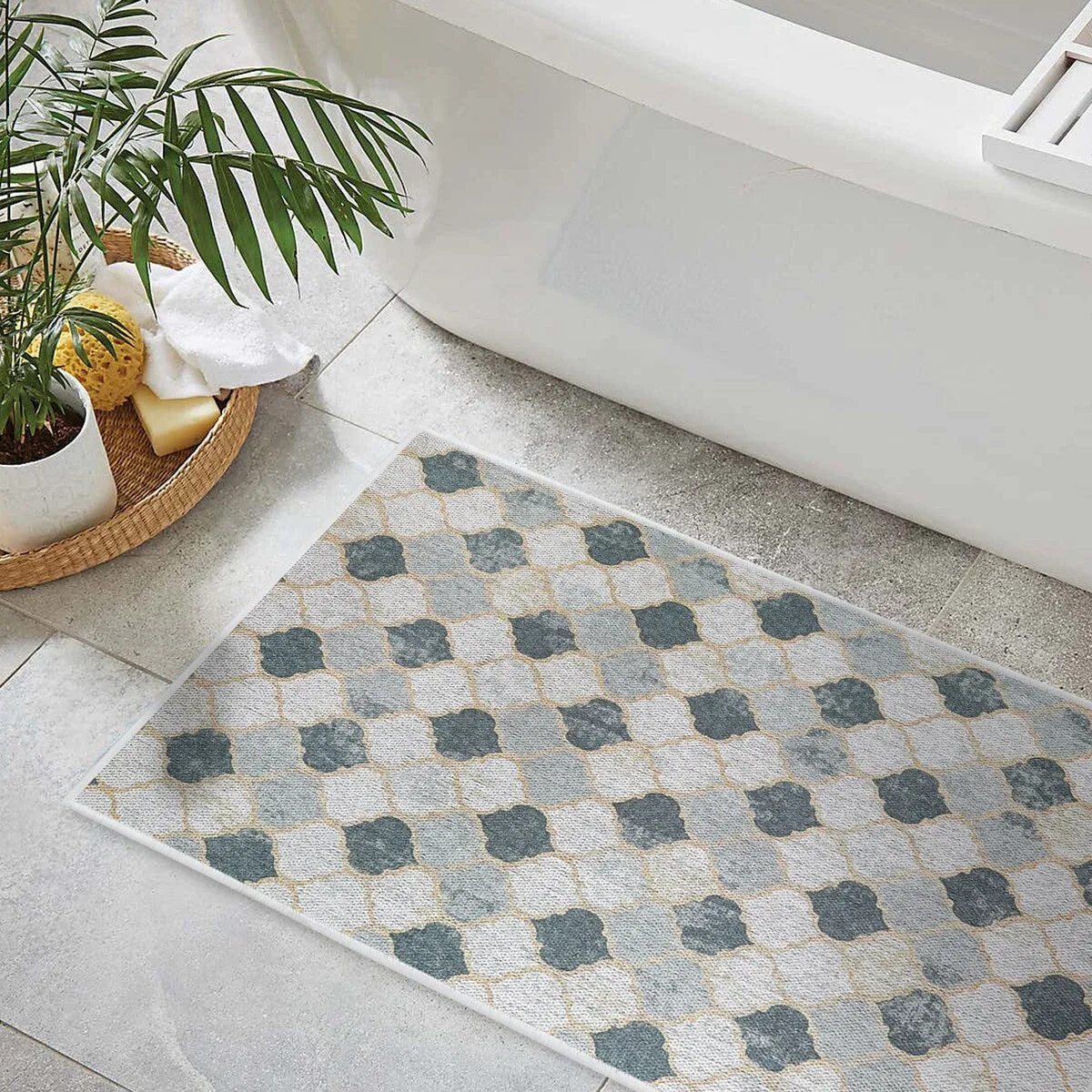 SussexHome Non-Skid Ultra-Thin Area Rugs for Laundry Room. Entryway. Bathroom and Kitchen - Washable Multipurpose Floor Mat