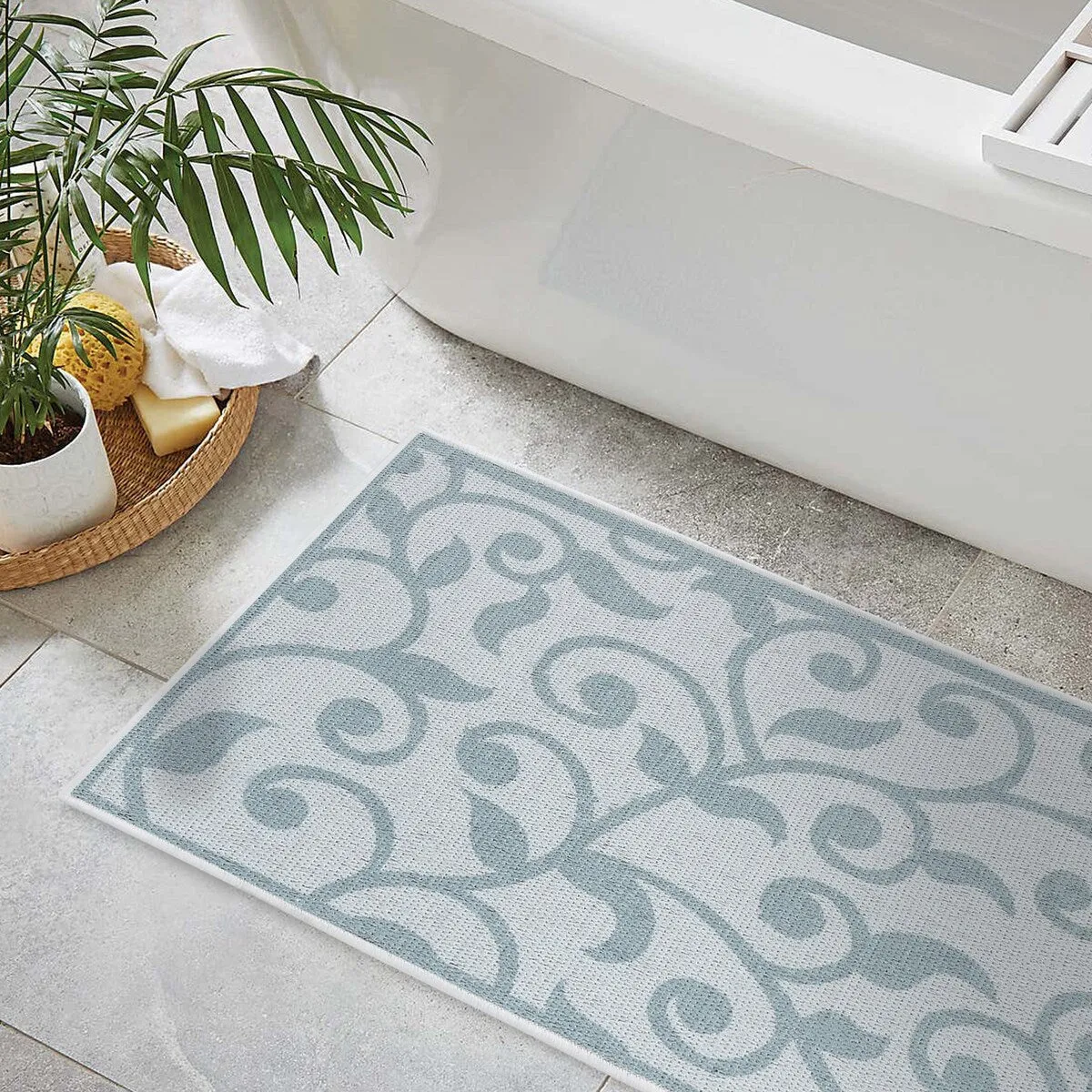 SussexHome Non-Skid Ultra-Thin Area Rugs for Laundry Room. Entryway. Bathroom and Kitchen - Washable Multipurpose Floor Mat