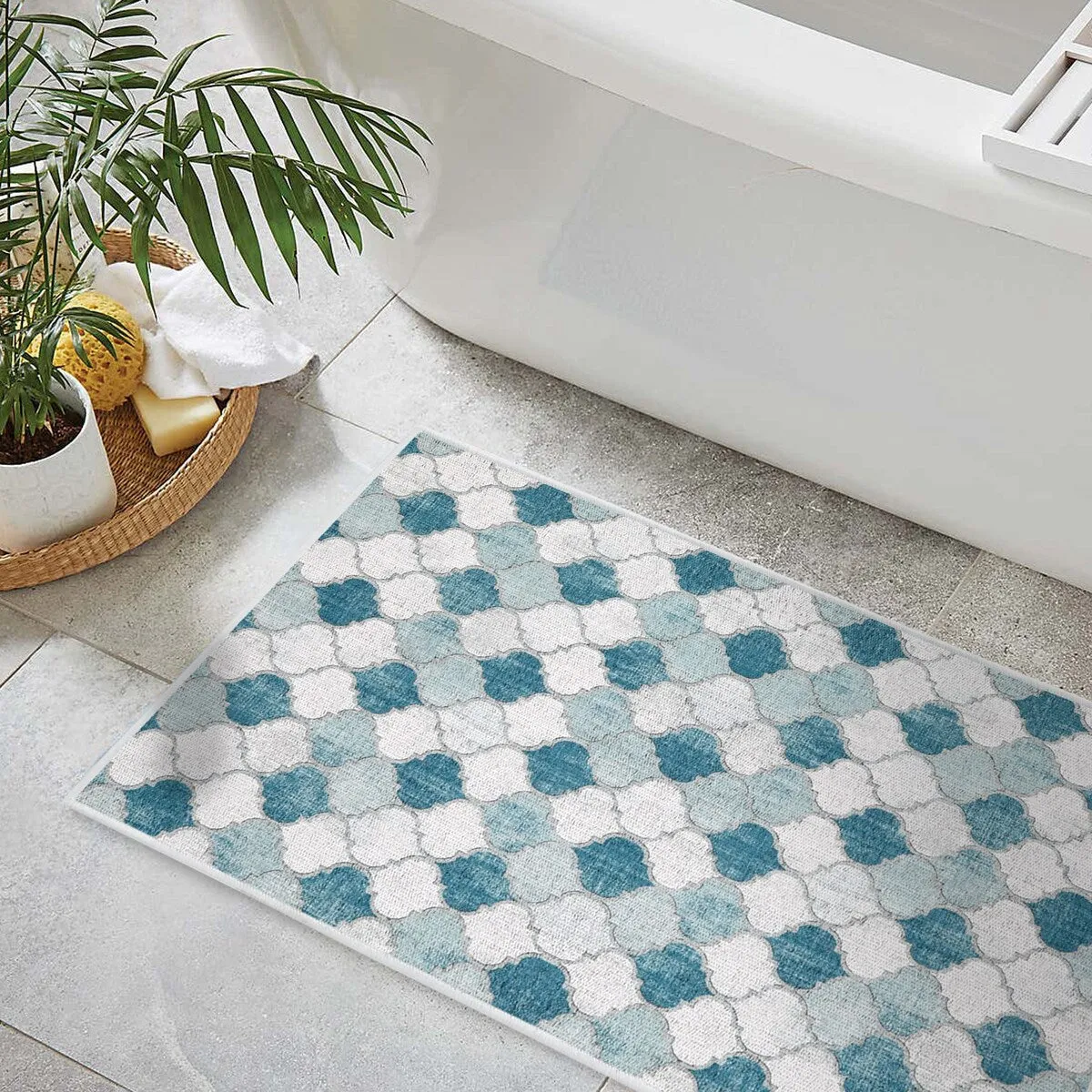 SussexHome Non-Skid Ultra-Thin Area Rugs for Laundry Room. Entryway. Bathroom and Kitchen - Washable Multipurpose Floor Mat