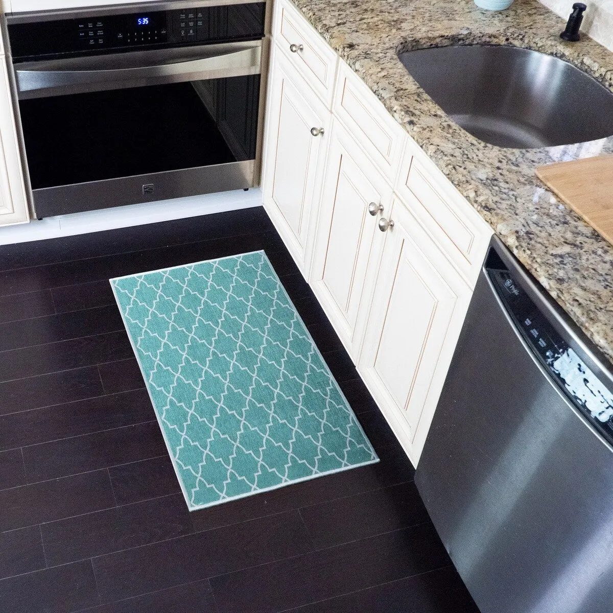 SussexHome Non-Skid Ultra-Thin Area Rugs for Laundry Room. Entryway. Bathroom and Kitchen - Washable Multipurpose Floor Mat
