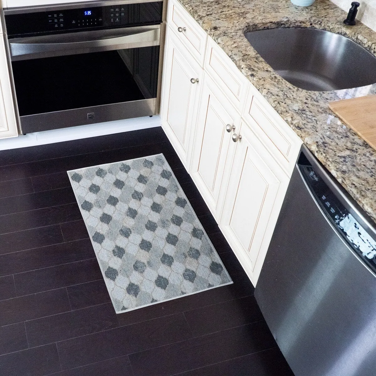 SussexHome Non-Skid Ultra-Thin Area Rugs for Laundry Room. Entryway. Bathroom and Kitchen - Washable Multipurpose Floor Mat