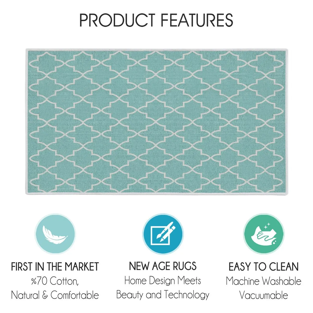 SussexHome Non-Skid Ultra-Thin Area Rugs for Laundry Room. Entryway. Bathroom and Kitchen - Washable Multipurpose Floor Mat