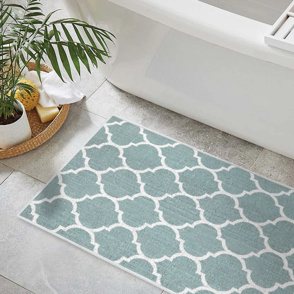 SussexHome Non-Skid Ultra-Thin Area Rugs for Laundry Room. Entryway. Bathroom and Kitchen - Washable Multipurpose Floor Mat