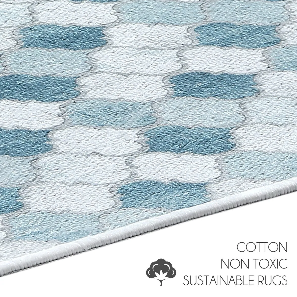 SussexHome Non-Skid Ultra-Thin Area Rugs for Laundry Room. Entryway. Bathroom and Kitchen - Washable Multipurpose Floor Mat